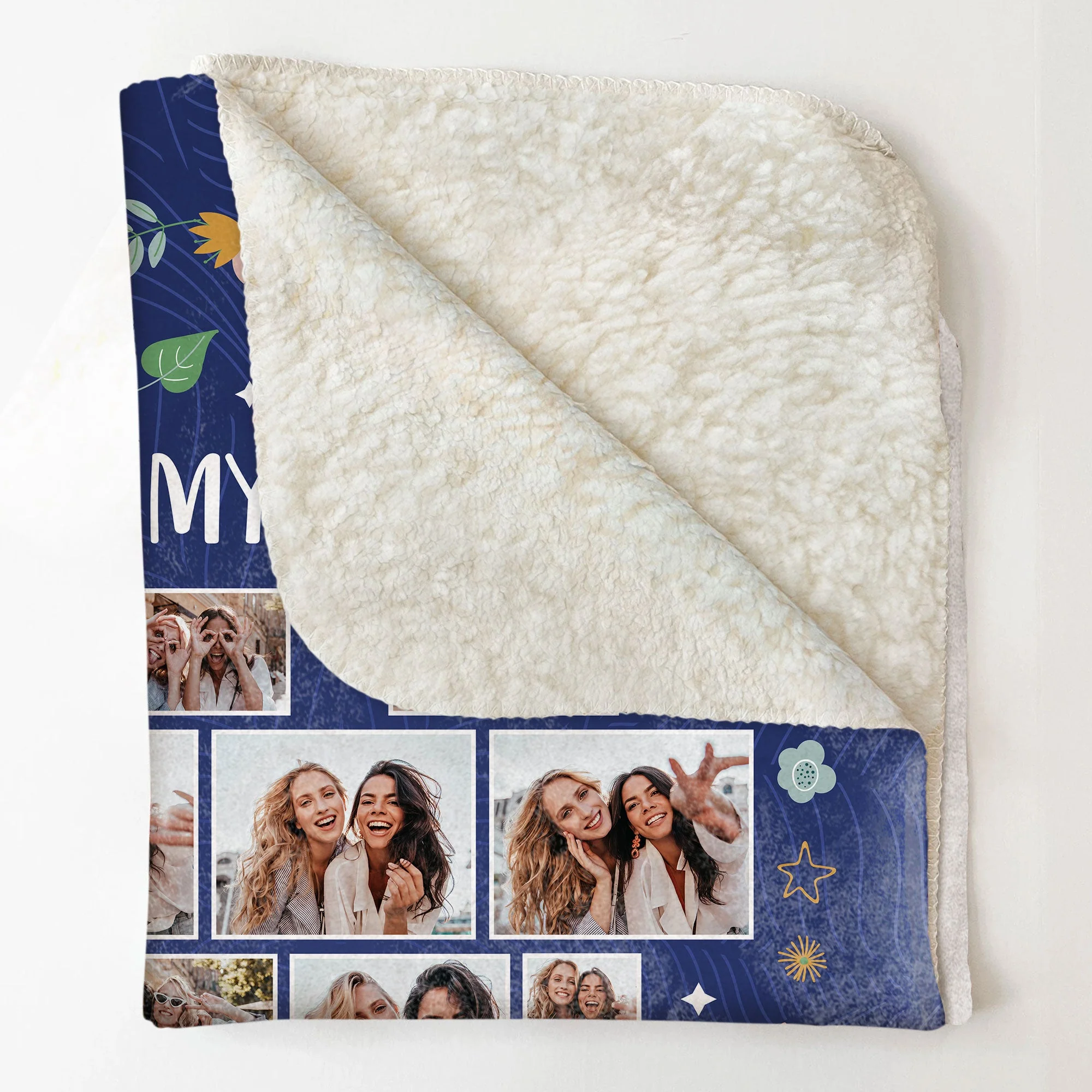 To My Bestie Think Of This Blanket As A Hug From Me - Personlized Photo Blanket - Image 7