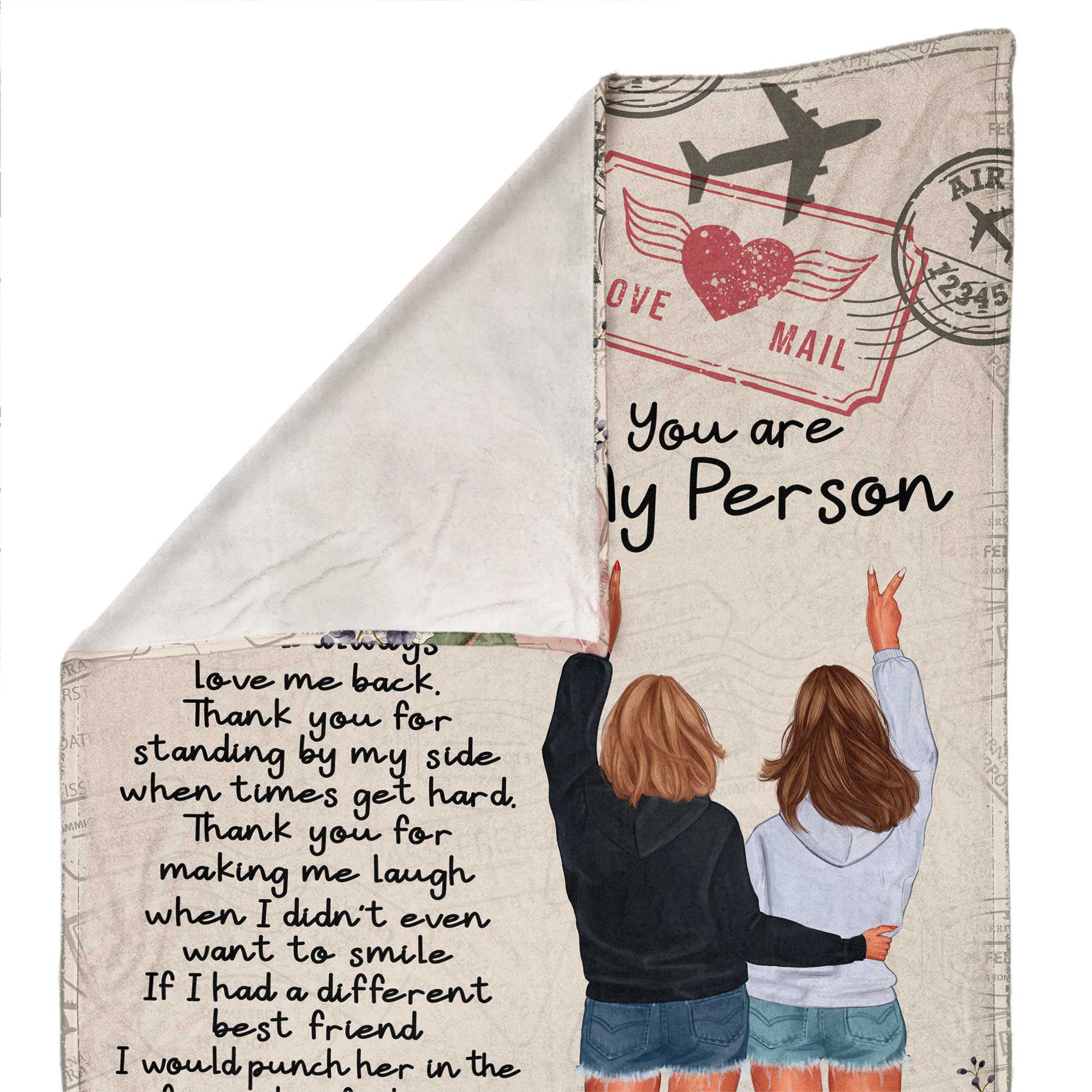 To My Bestie You Are My Person, Friend Custom Blanket, Gift For Friend, Bestie - Image 3