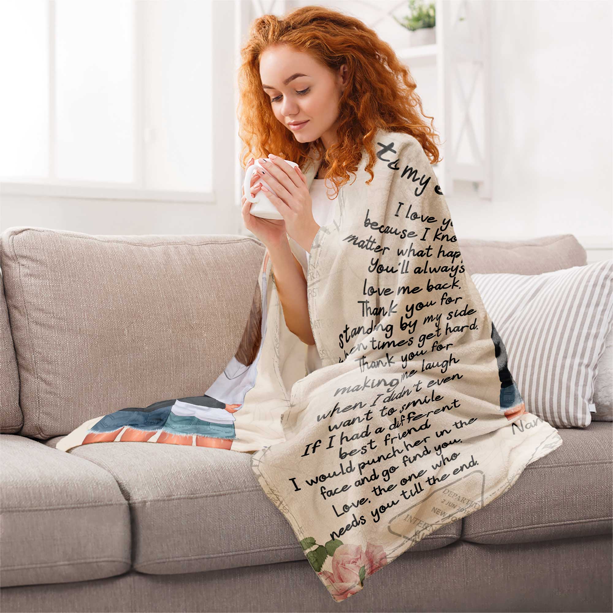 To My Bestie You Are My Person, Friend Custom Blanket, Gift For Friend, Bestie - Image 5