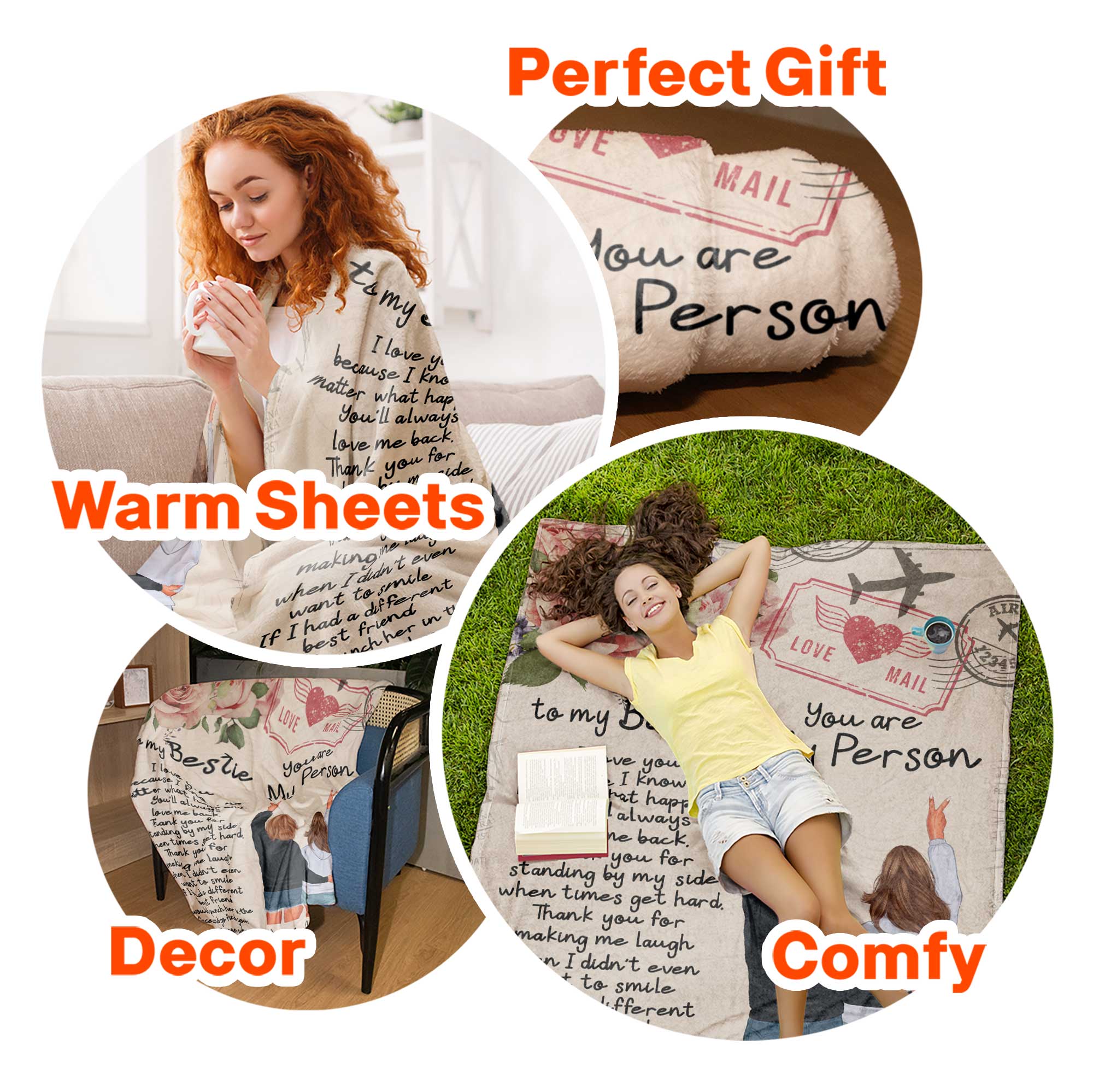 To My Bestie You Are My Person, Friend Custom Blanket, Gift For Friend, Bestie - Image 6