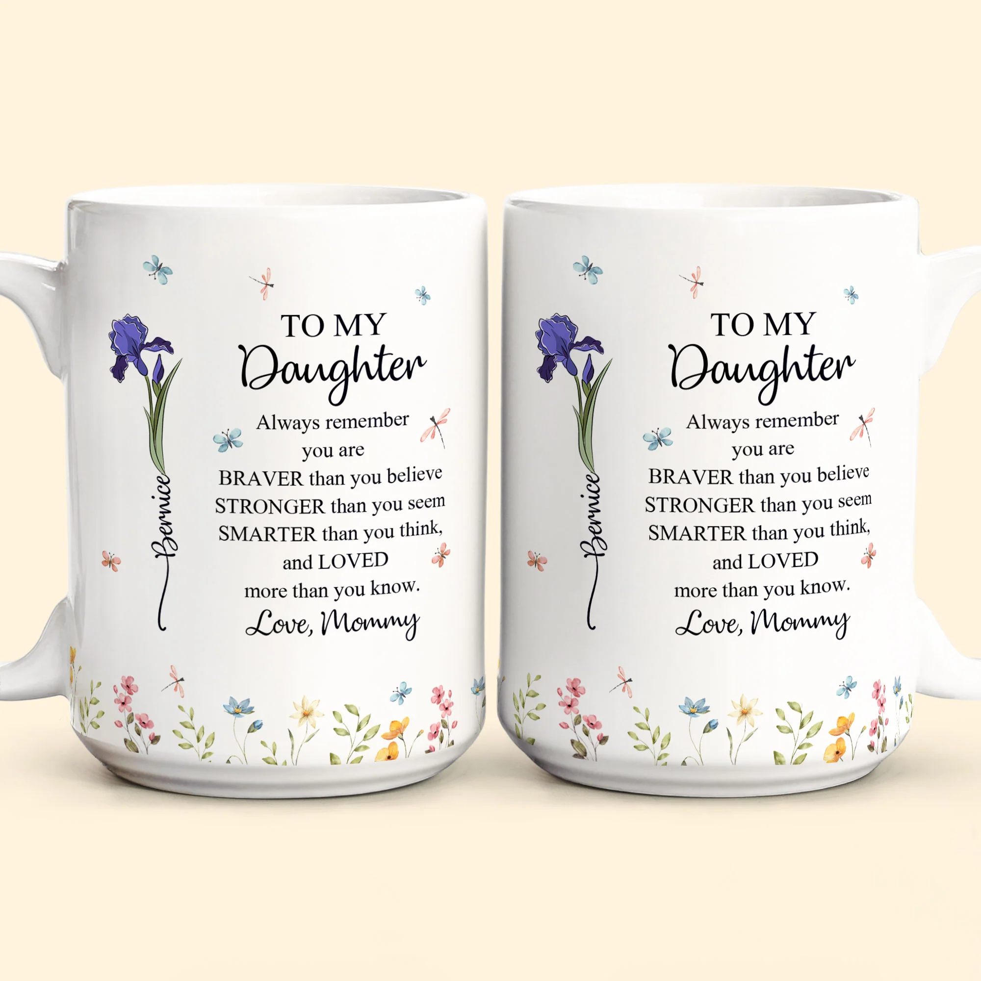 To My Daughter Always Remember You Are Custom Birth Flower - Personalized Mug - Image 4