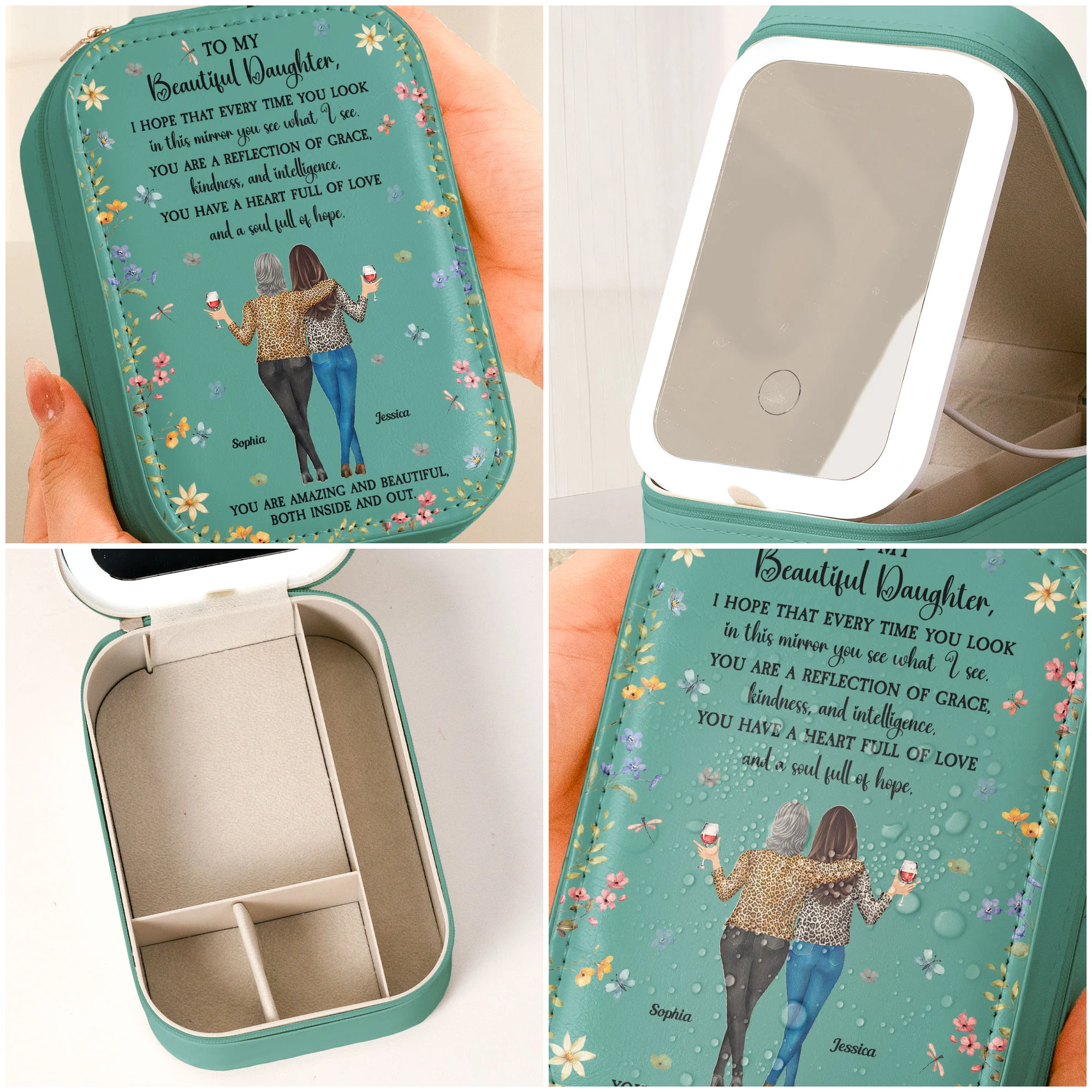 To My Daughter Every Time You Look In This Mirror - Custom Makeup Box With LED Mirror - Image 7