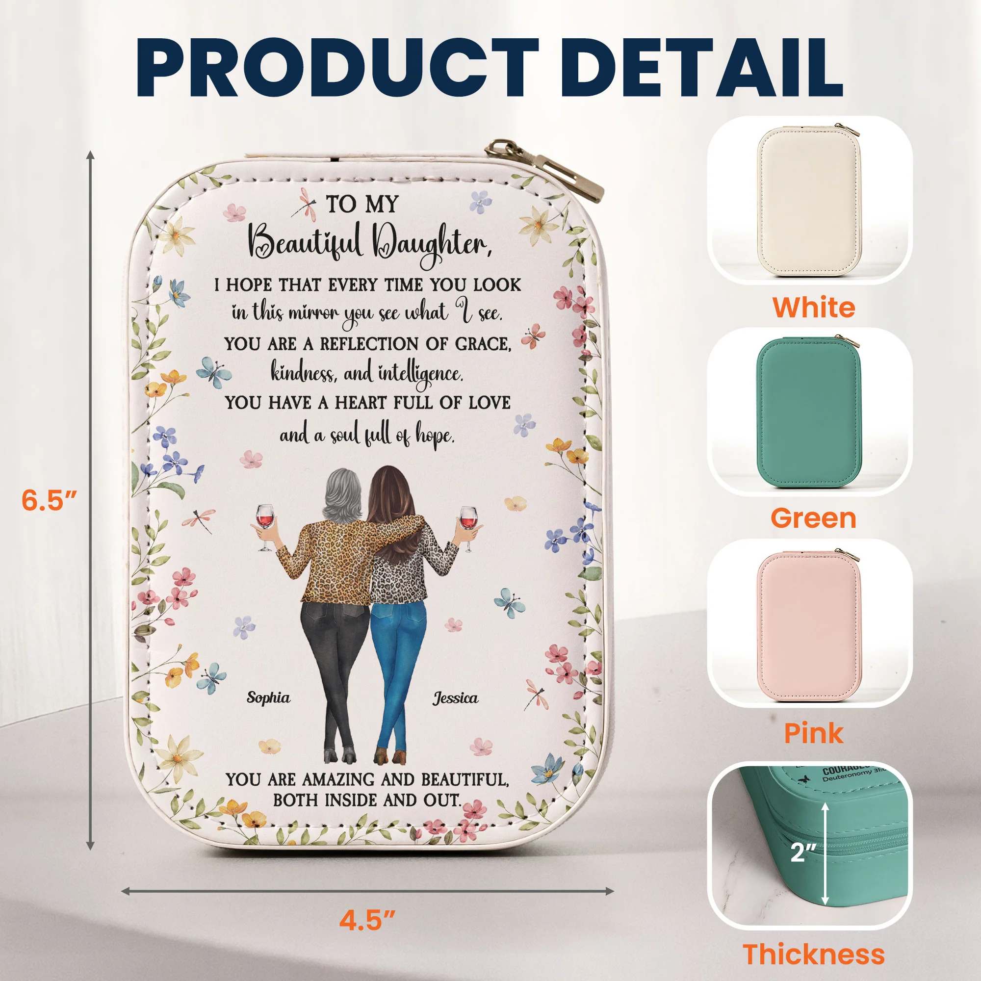 To My Daughter Every Time You Look In This Mirror - Custom Makeup Box With LED Mirror - Image 8