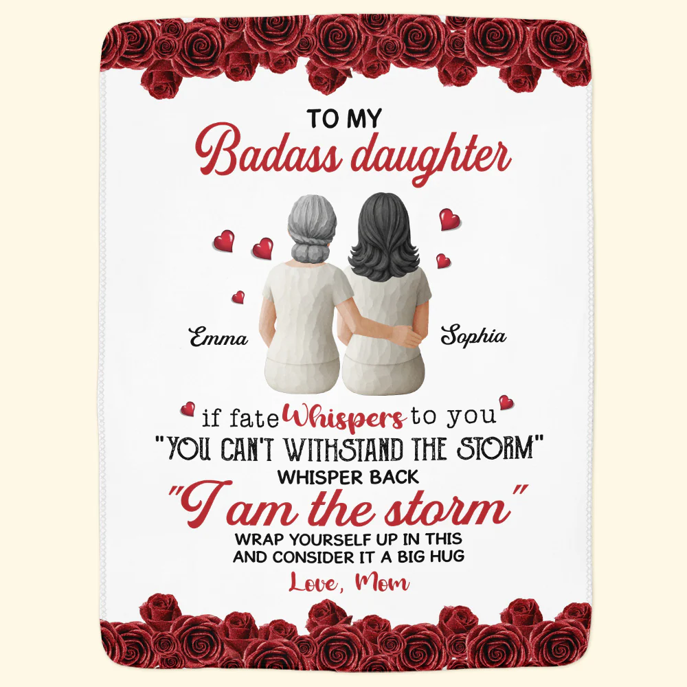 To My Daughter Gift From Mom If Fate Whispers To You - Personalized Blanket - Image 2