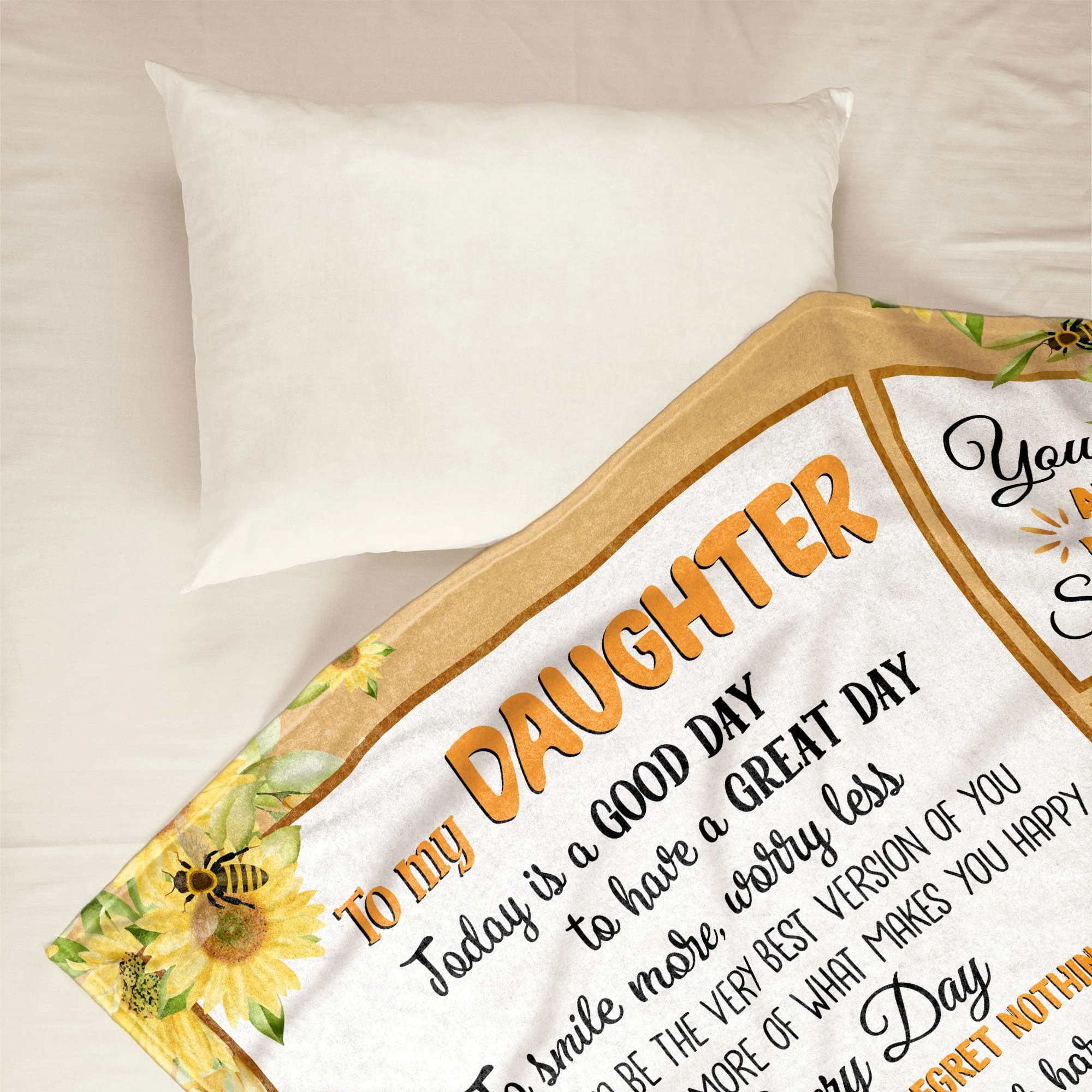 To My Daughter I Love You Forever & Always - Personalized Blanket - Image 2