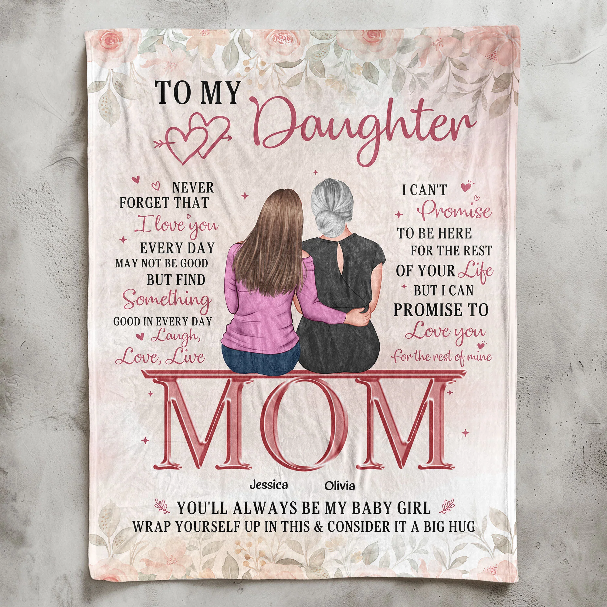 To My Daughter Never Forget I Love You Gift For Her - Personalized Blanket - Image 7