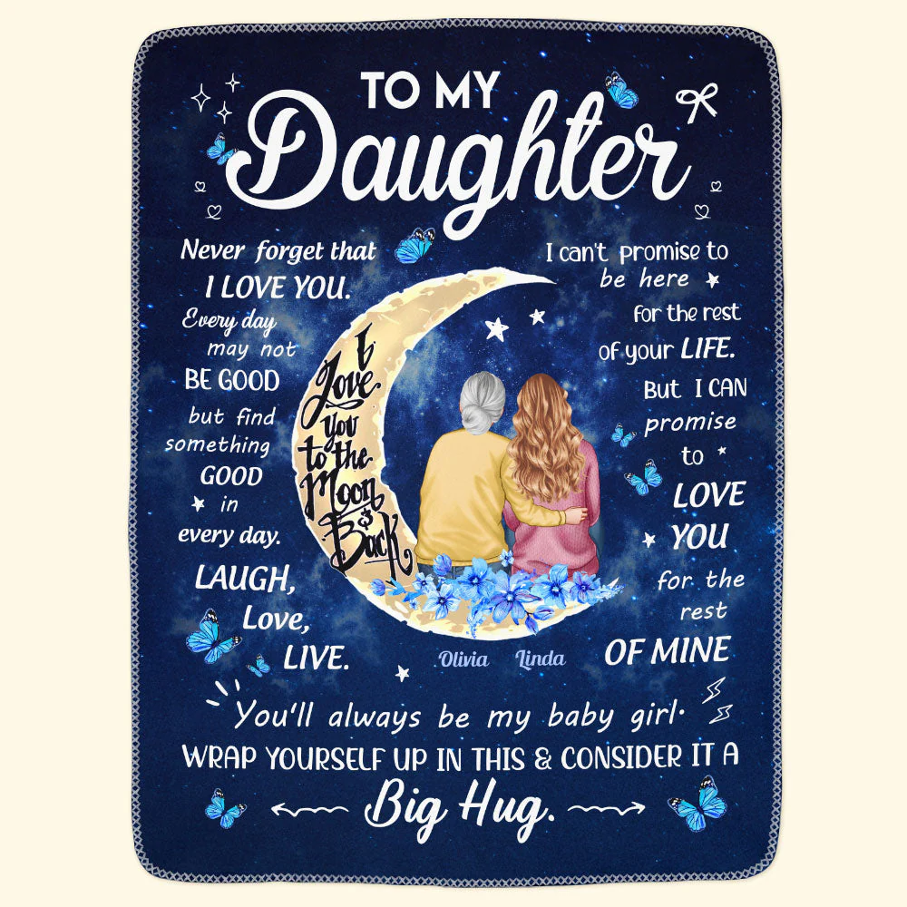 To My Daughter Never Forget That I Love You - Personalized Blanket - Image 3