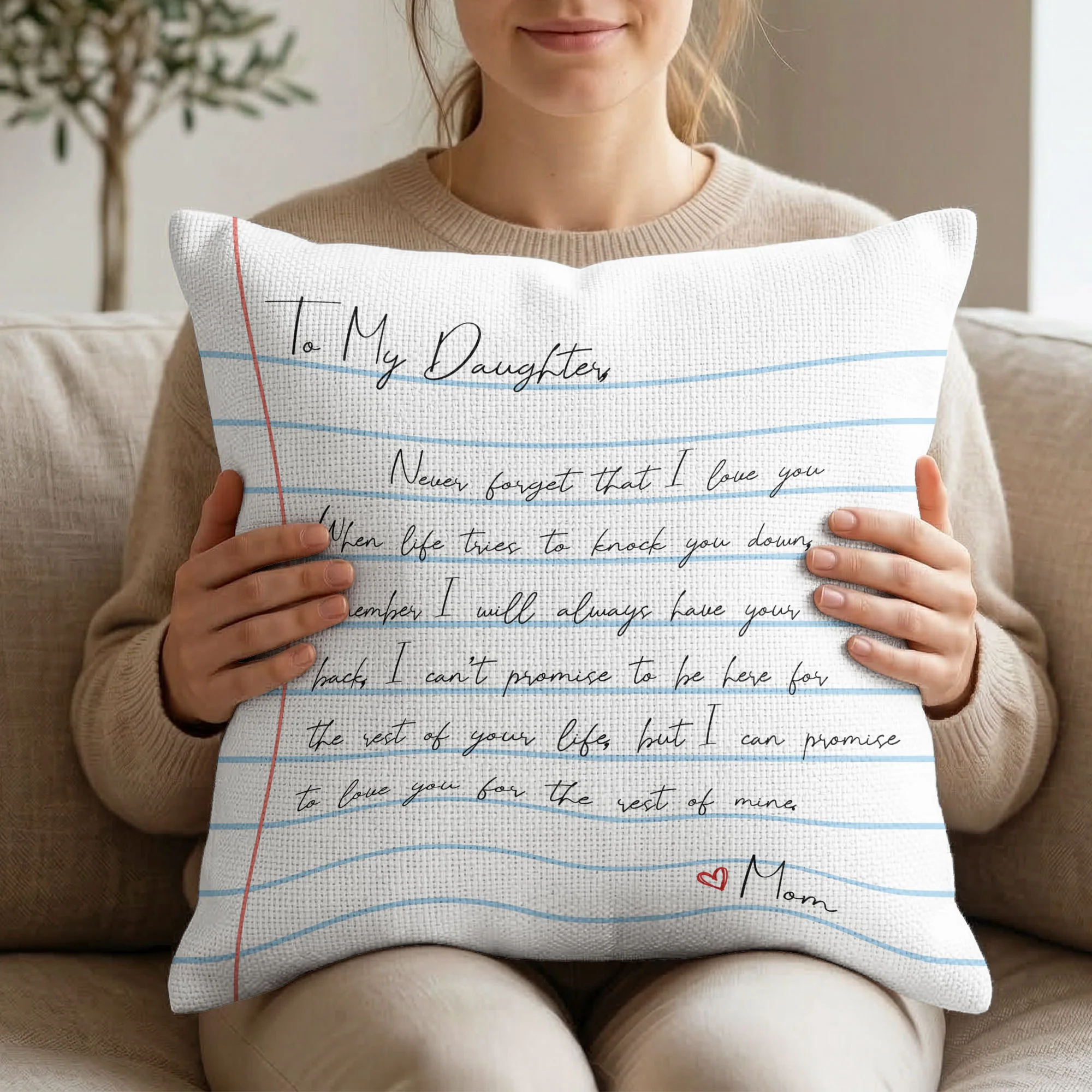 To My Daughter Son Grandson Never Forget That I Love You - Personalized Pillow Cover - Image 3