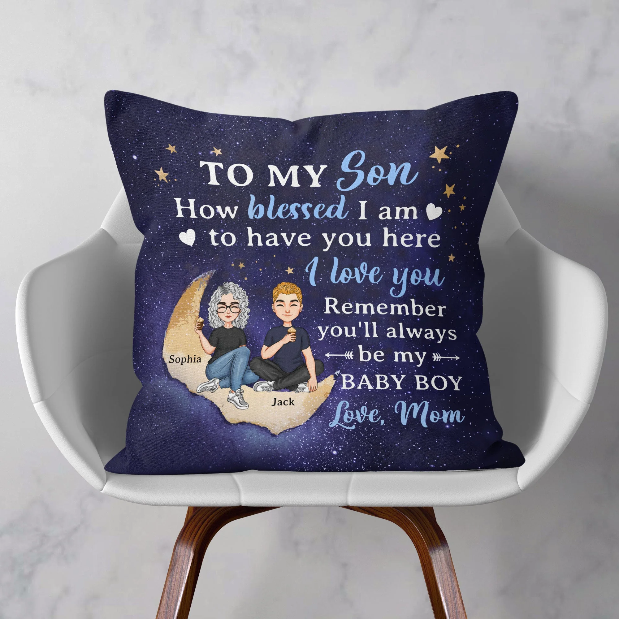 To My Daughter To My Son I Love You - Personalized Pillow (Insert Included) - Image 3