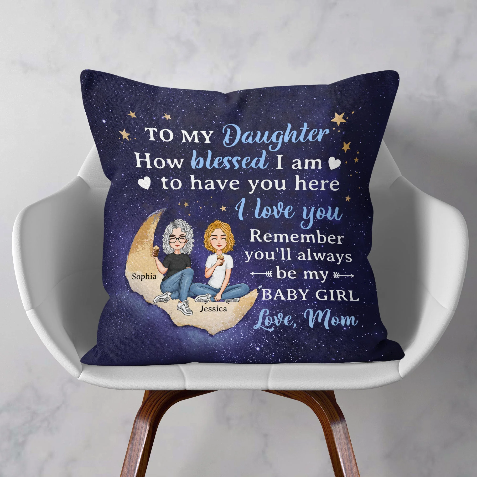 To My Daughter To My Son I Love You - Personalized Pillow (Insert Included) - Image 4