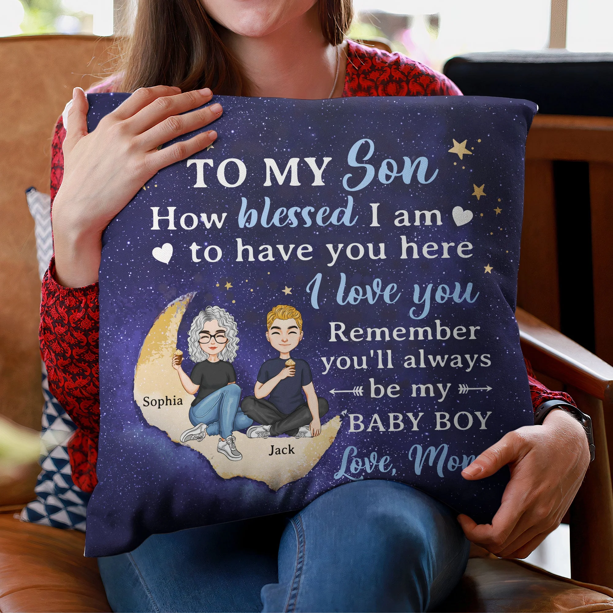 To My Daughter To My Son I Love You - Personalized Pillow (Insert Included) - Image 5