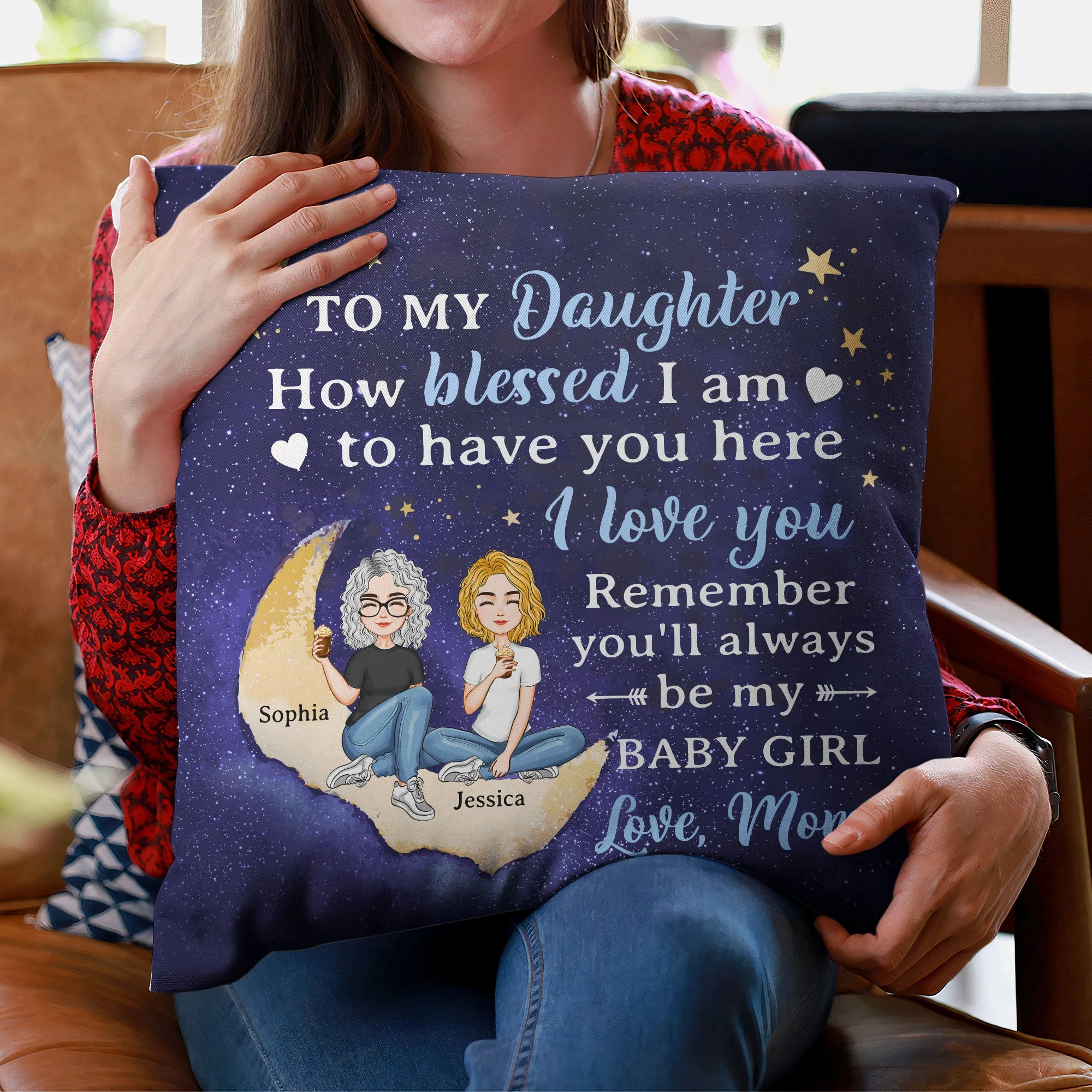 To My Daughter To My Son I Love You - Personalized Pillow (Insert Included) - Image 6