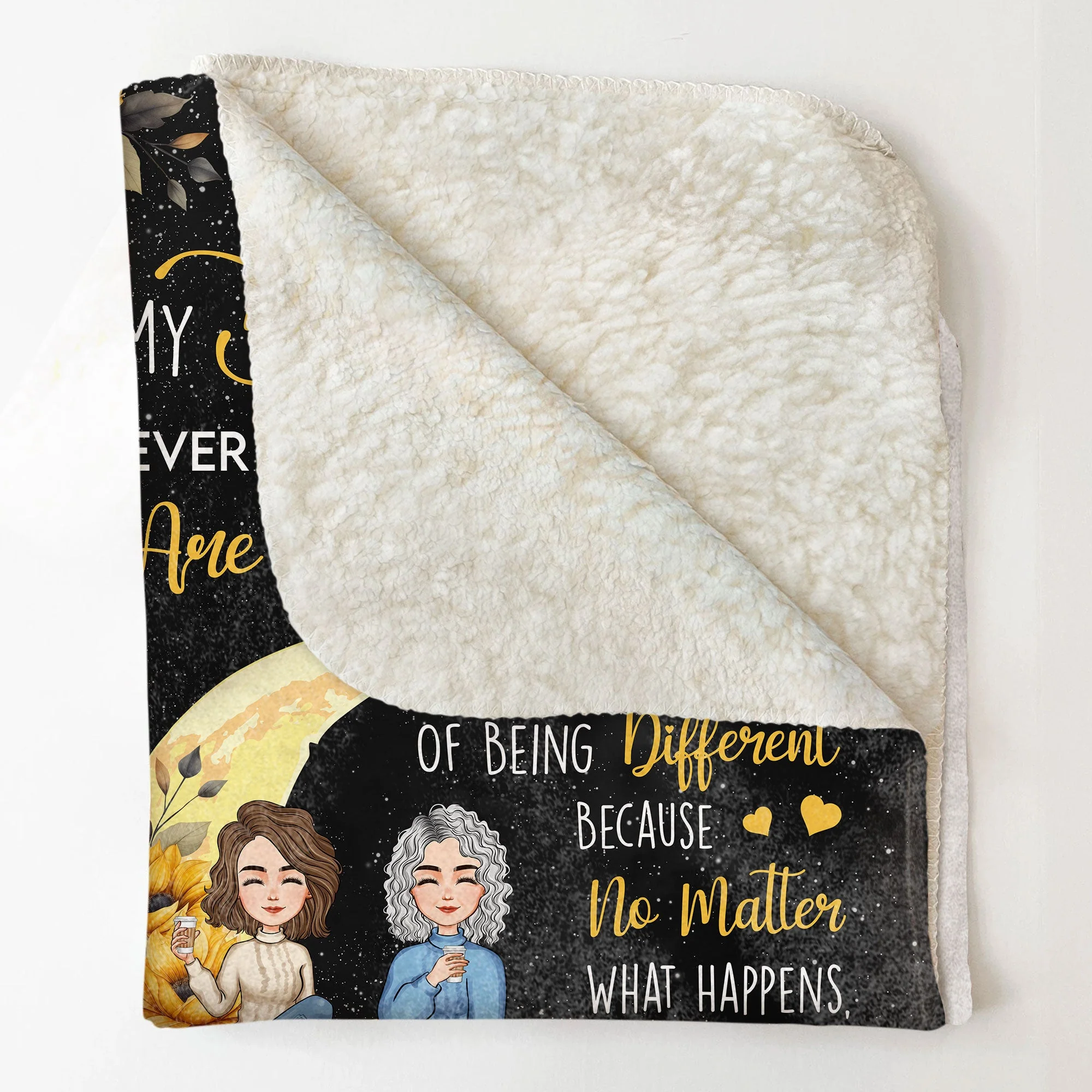 To My Daughter You Are My Sunshine Sunflower - Personalized Blanket - Image 5