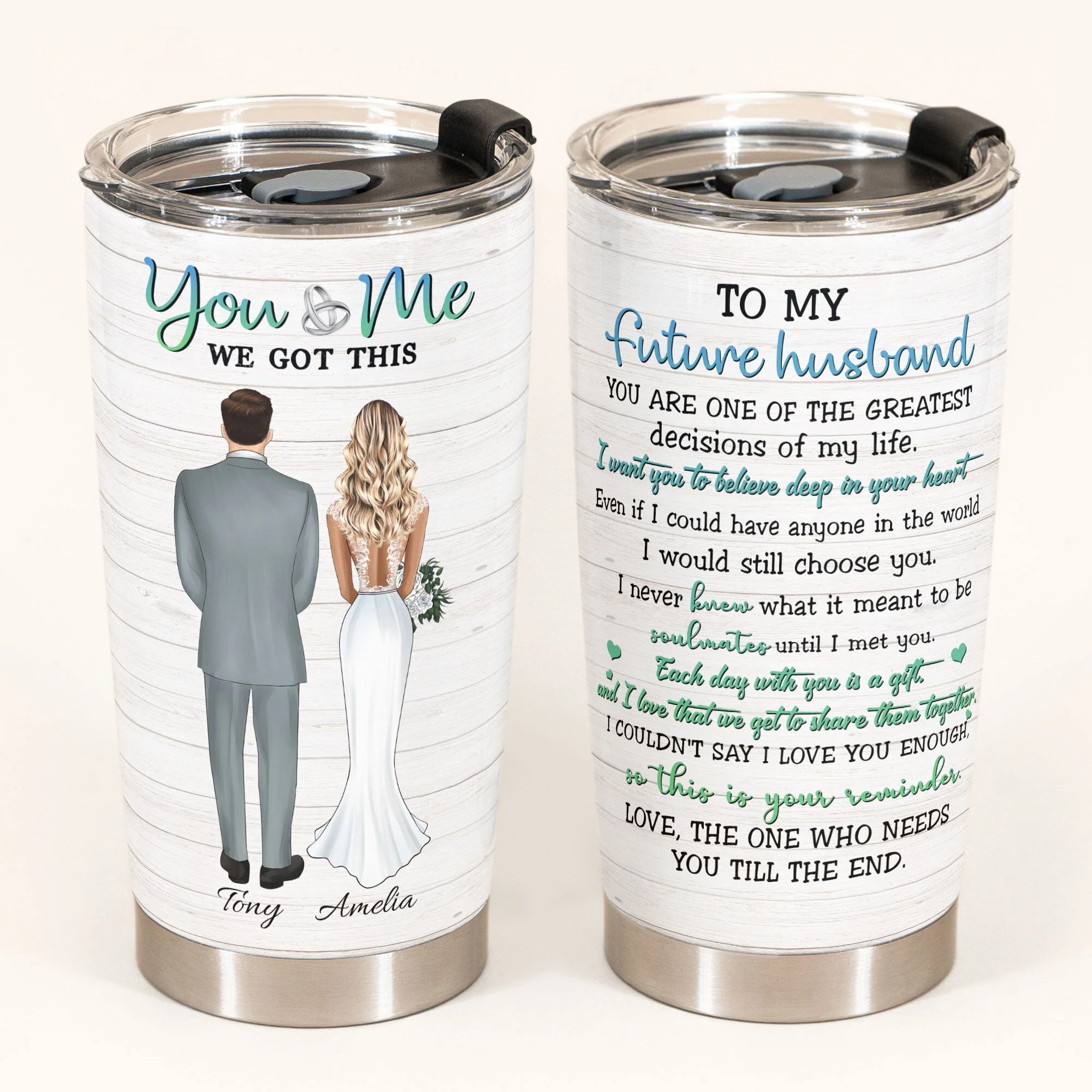 To My Future Husband - Personalized Tumbler Cup - Image 2