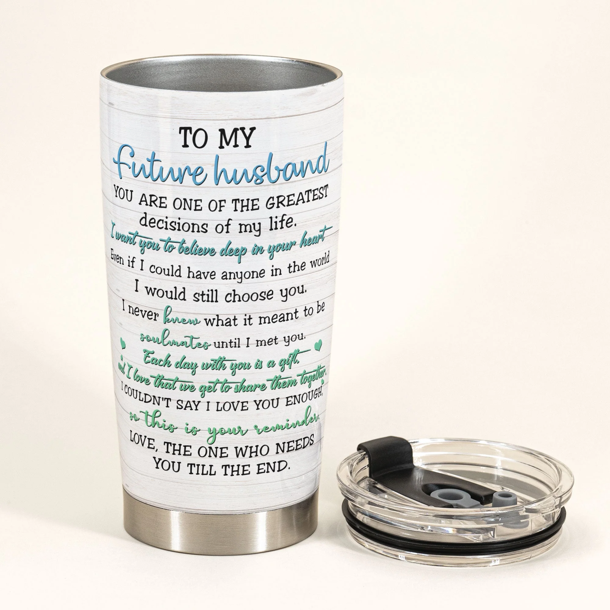 To My Future Husband - Personalized Tumbler Cup - Image 3