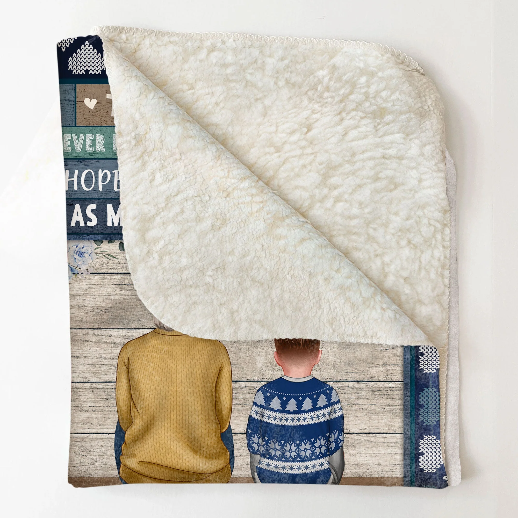 To My Grandson I Love You - Personalized Photo Blanket - Image 5
