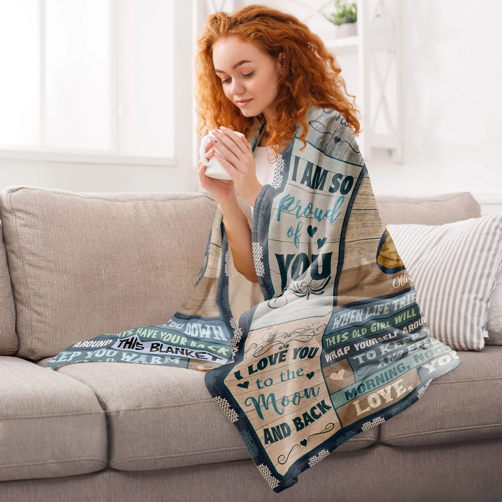 To My Grandson I Love You - Personalized Photo Blanket - Image 6