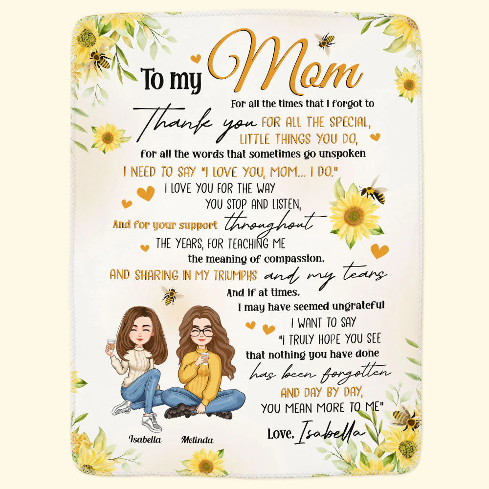 To My Mom I Love You And Thank You For Everything You Do - Personalized Blanket - Mother's Day, Loving Gift For Mom, Mother - Image 5