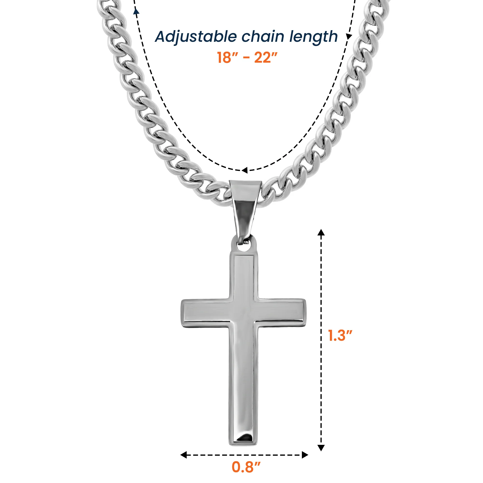 To My Son Be Strong & Courageous Bible Verse - Personalized Necklace - Image 3