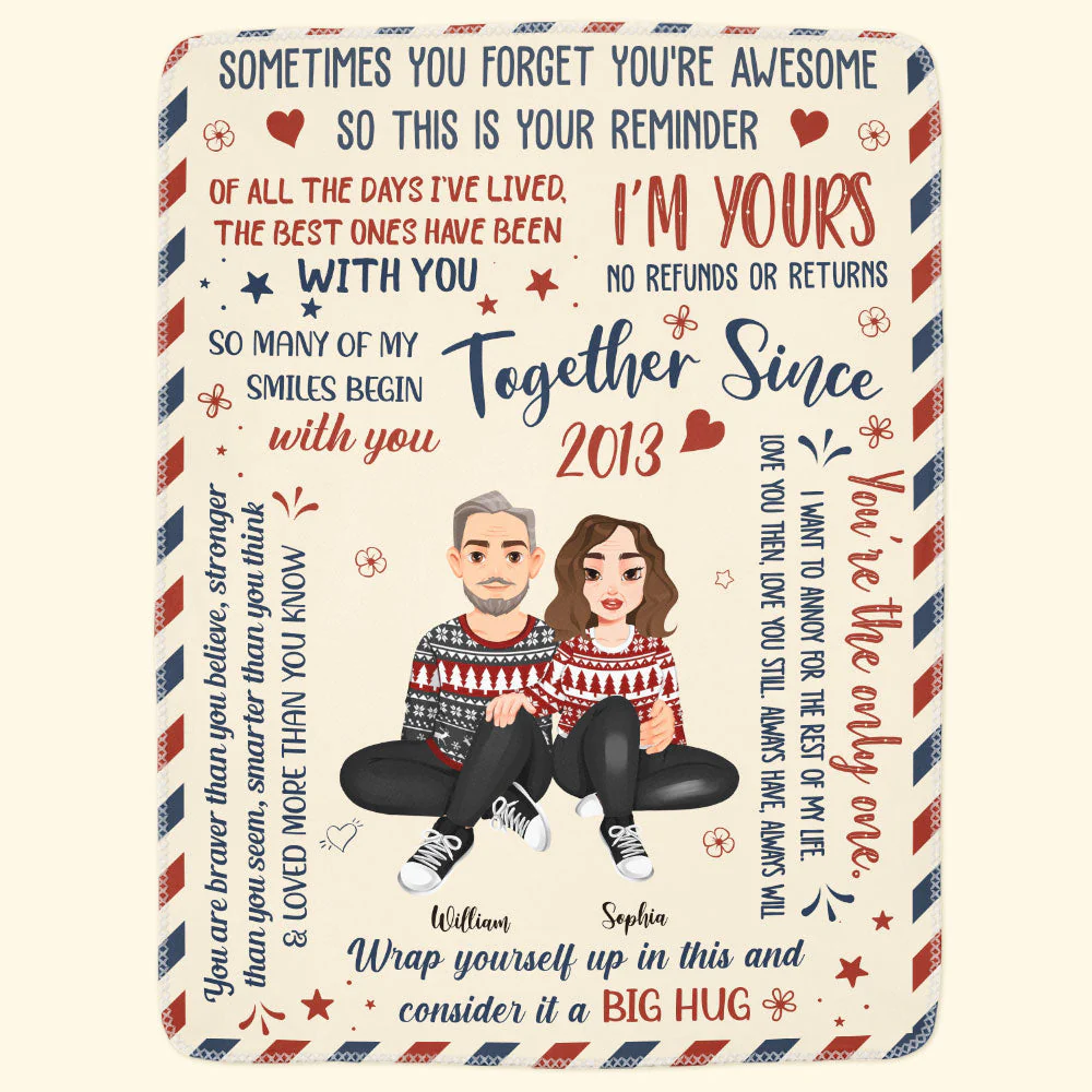 To My Wife Gift Christmas Blanket - Personalized Blanket - Image 3