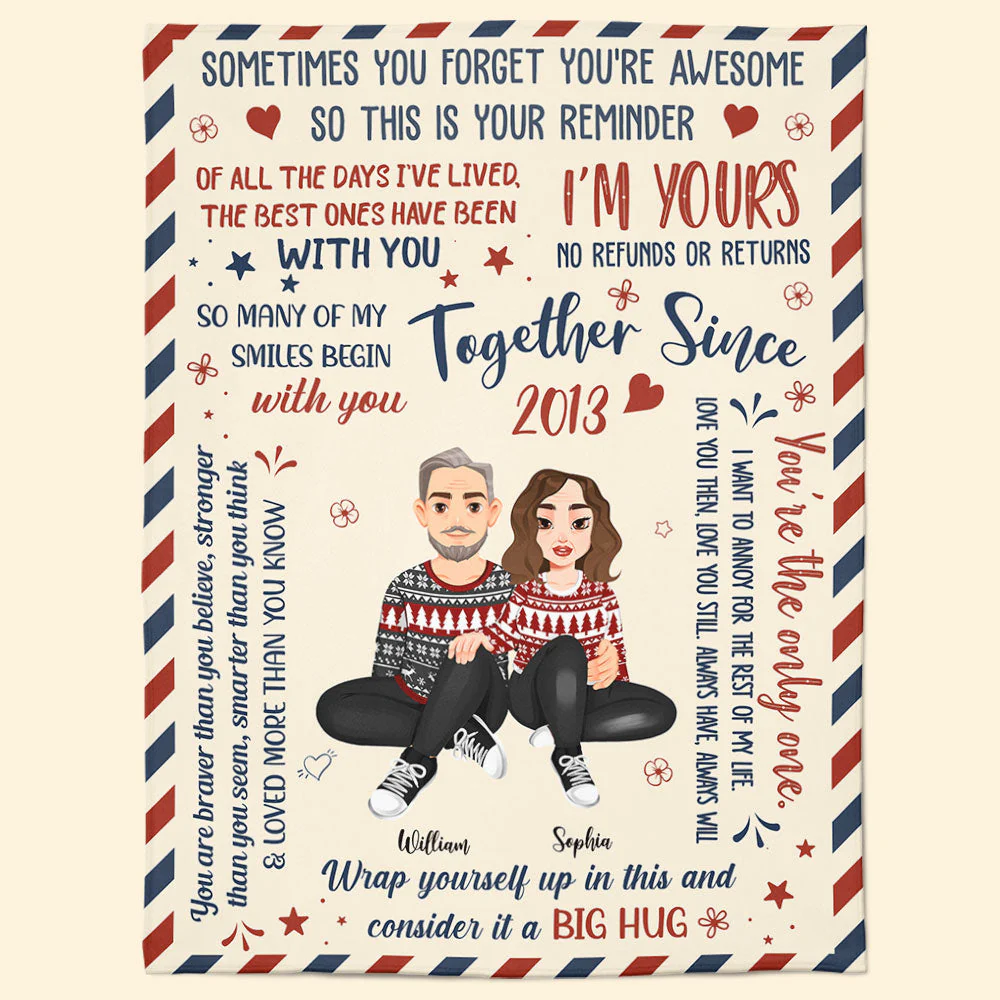 To My Wife Gift Christmas Blanket - Personalized Blanket - Image 7