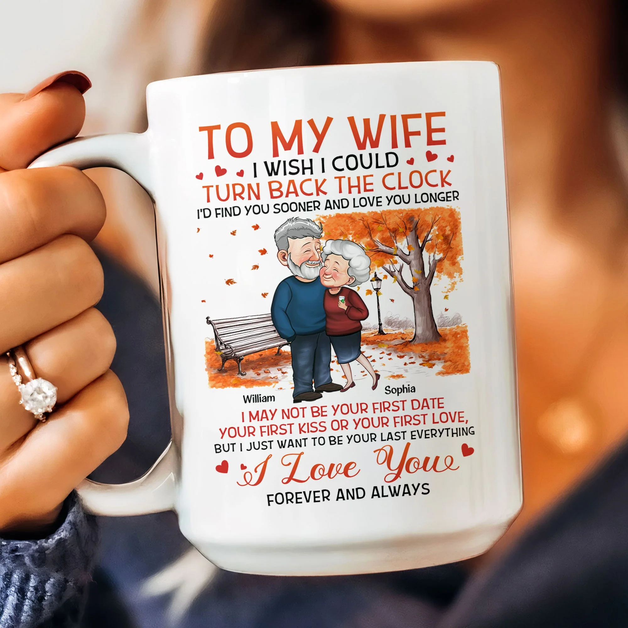 To My Wife I Wish I Could Turn Back The Clock - Personalized Mug - Birthday Gifts For Her, Wife - Image 6