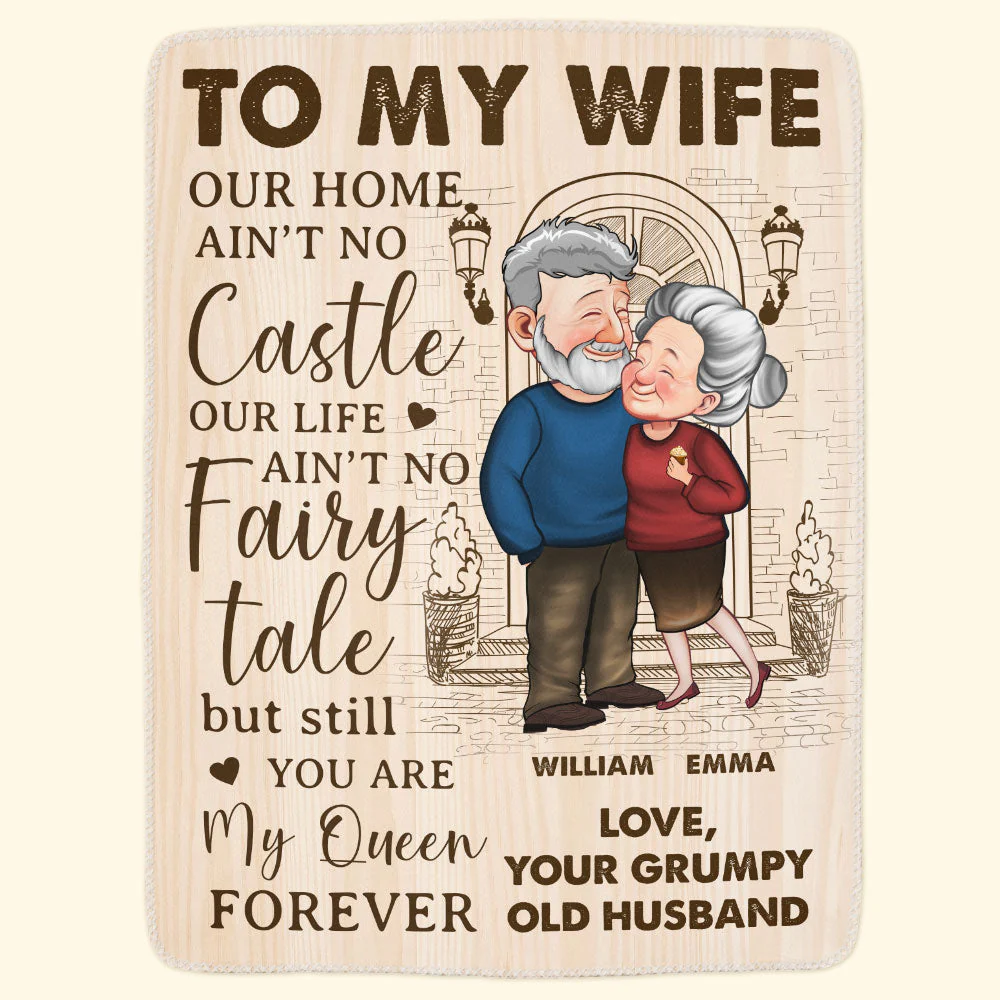 To My Wife Our Home Ain't No Castle - Personalized Blanket - Anniversary Gifts For Her, Wife - Gift For Wife - Image 2