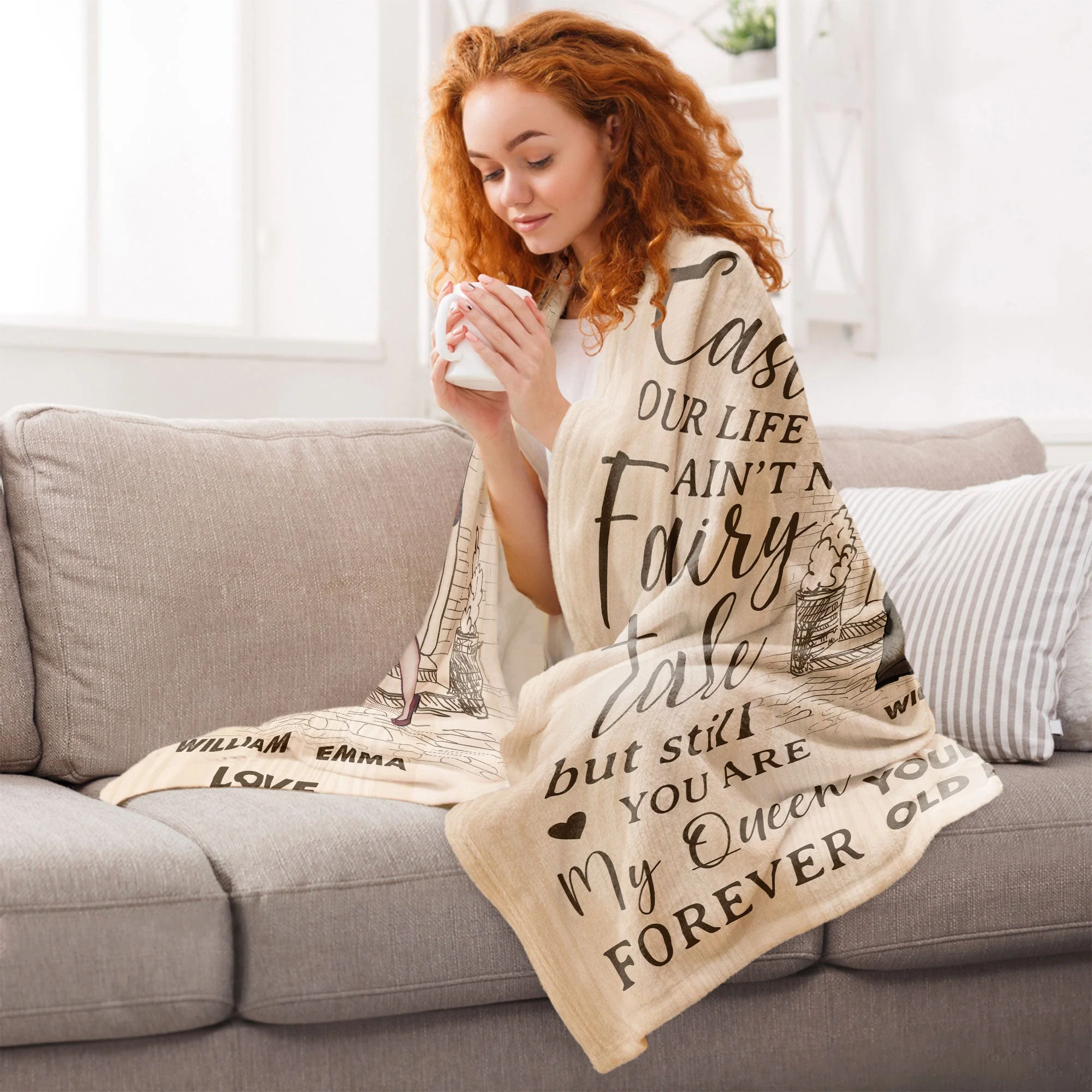 To My Wife Our Home Ain't No Castle - Personalized Blanket - Anniversary Gifts For Her, Wife - Gift For Wife - Image 5