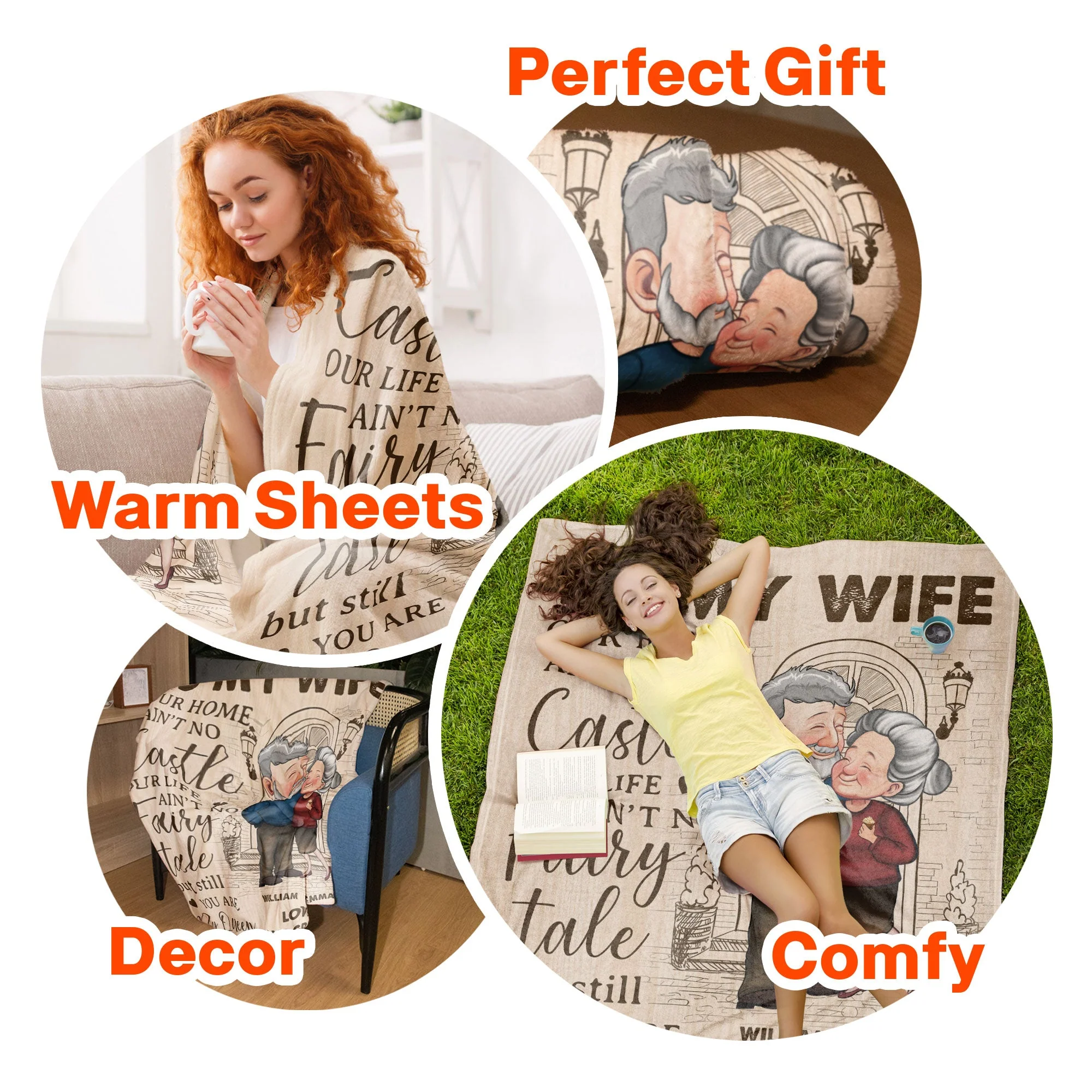 To My Wife Our Home Ain't No Castle - Personalized Blanket - Anniversary Gifts For Her, Wife - Gift For Wife - Image 6