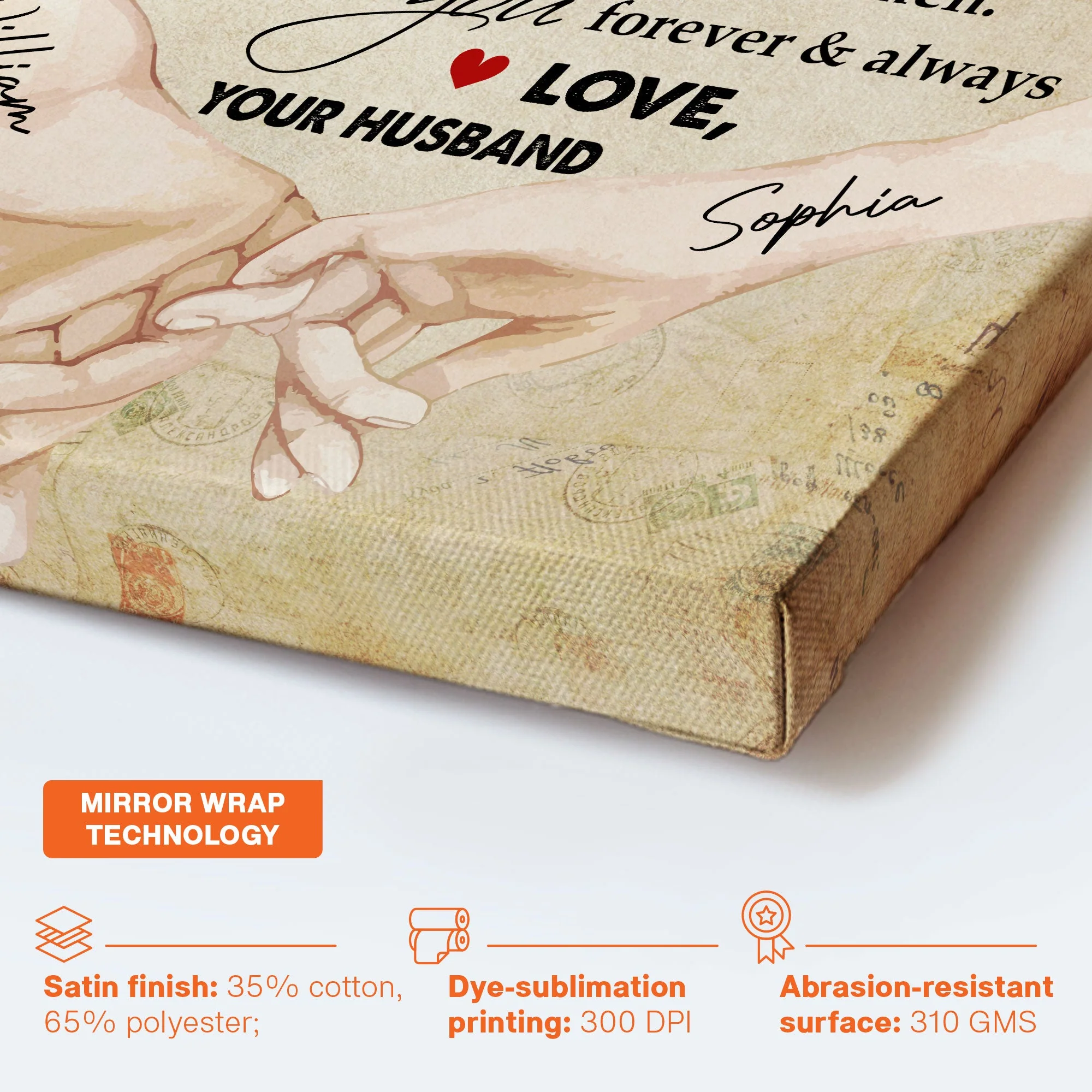 To My Wife The Day I Met You - Personalized Wrapped Canvas - Image 4