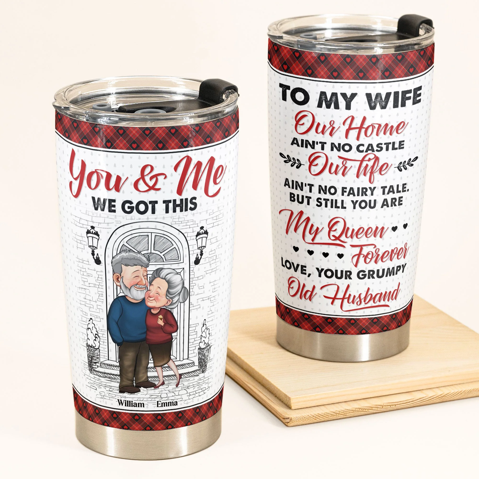 To My Wife You Are My Queen Forever - Personalized Tumbler Cup - Image 5