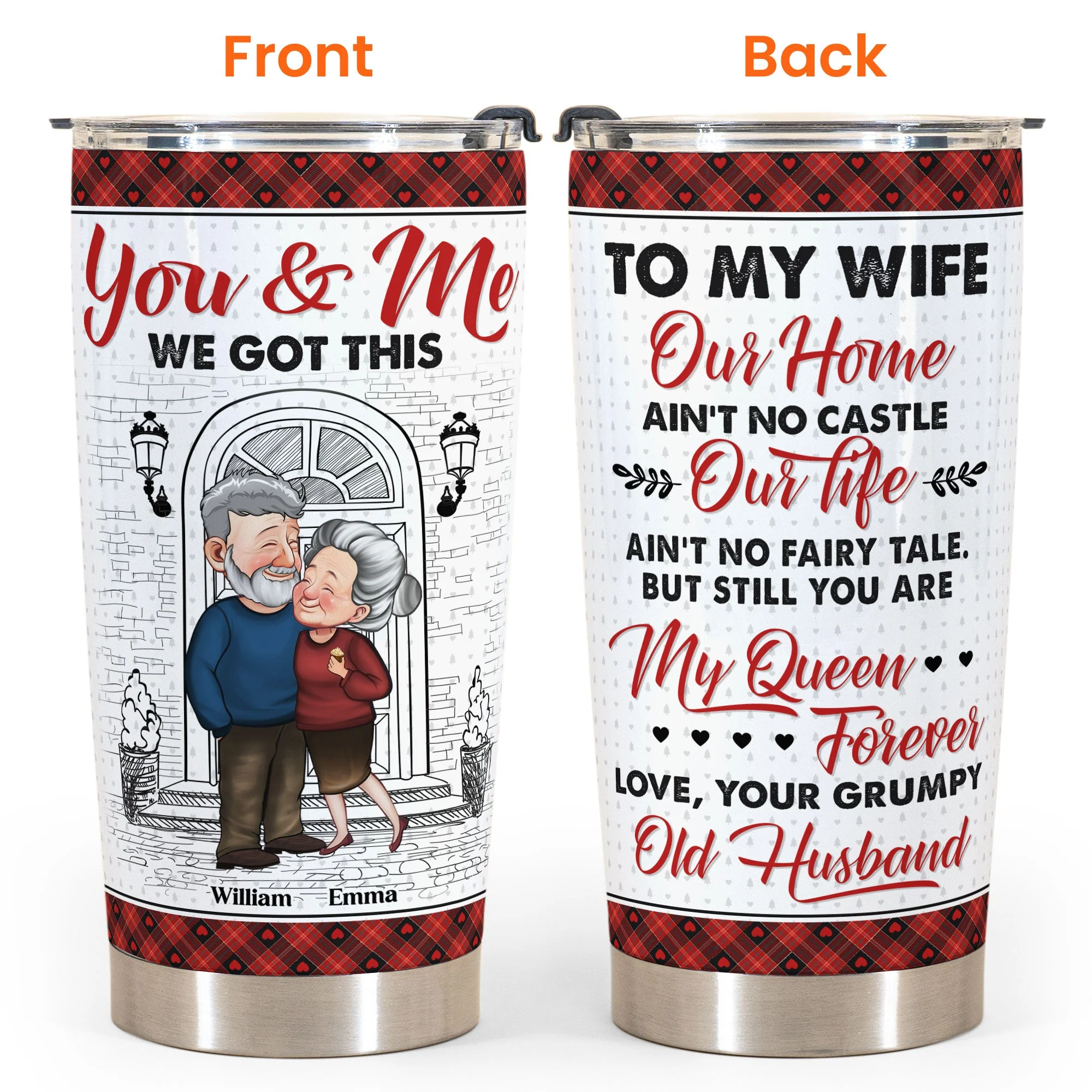 To My Wife You Are My Queen Forever - Personalized Tumbler Cup - Image 8