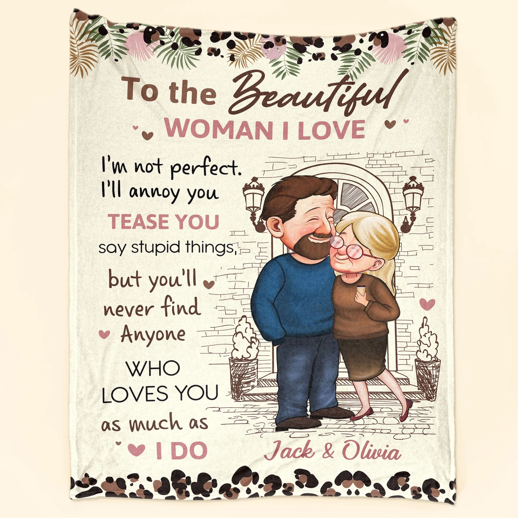 To The Beautiful Woman I Love Gift For Her - Personalized Blanket - Image 2
