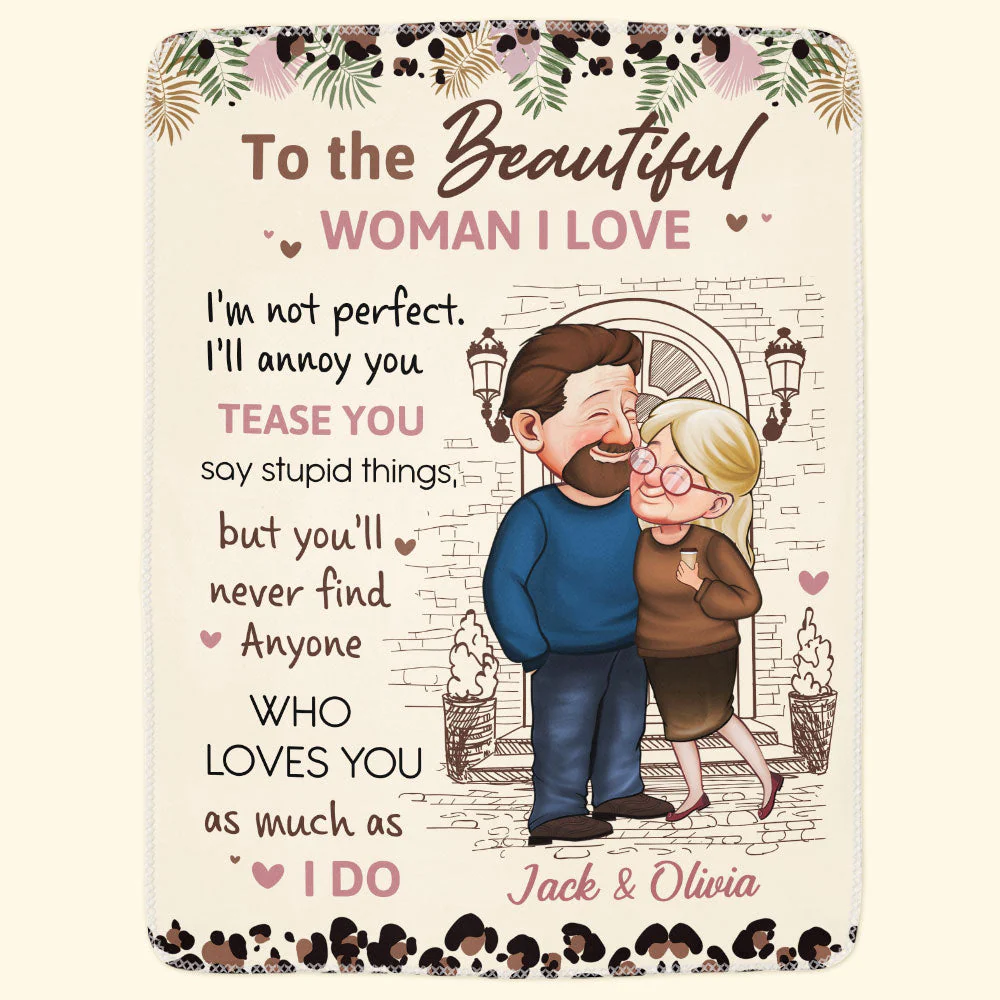 To The Beautiful Woman I Love Gift For Her - Personalized Blanket - Image 4