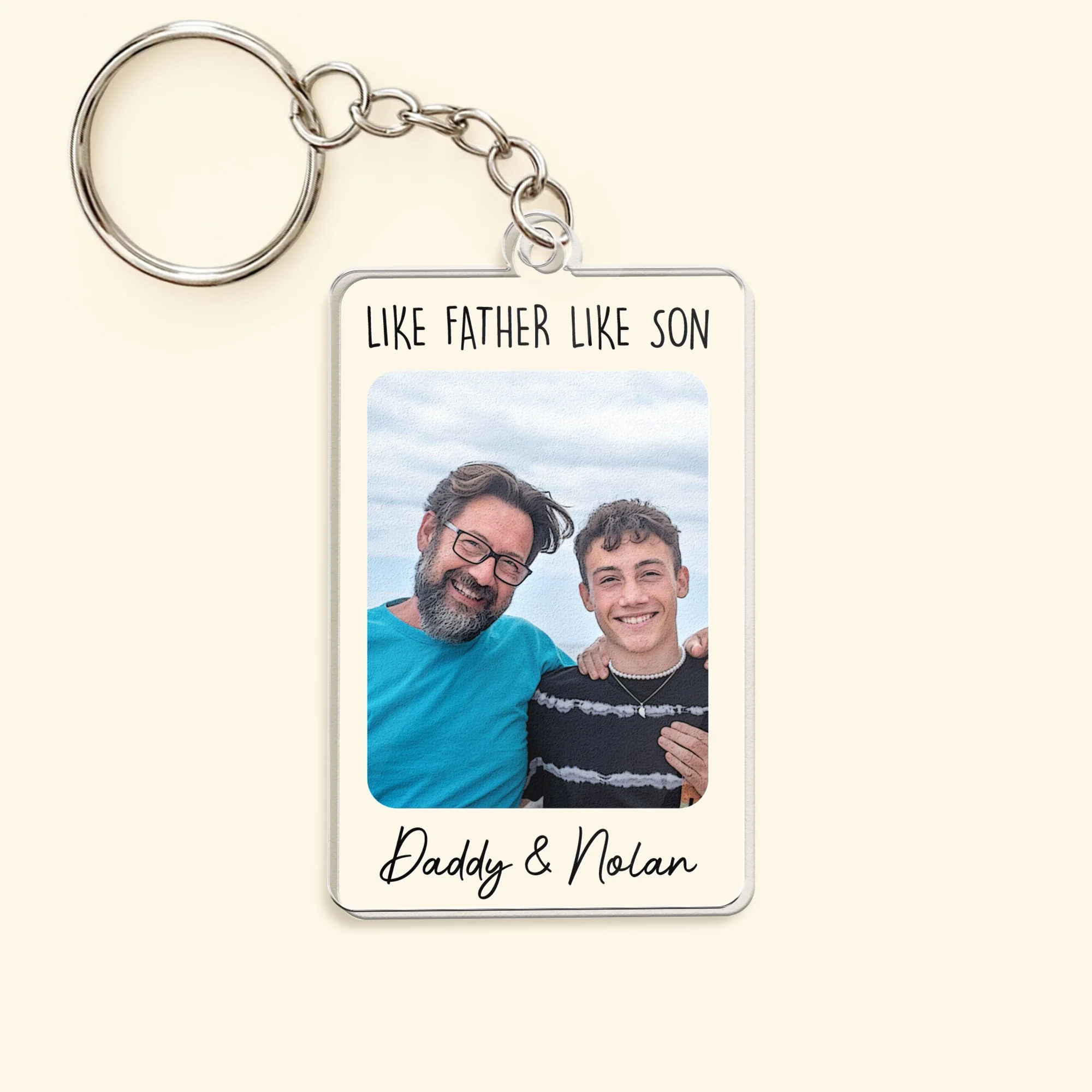 To The Best Dad In The World - Personalized Acrylic Photo Keychain - Image 4