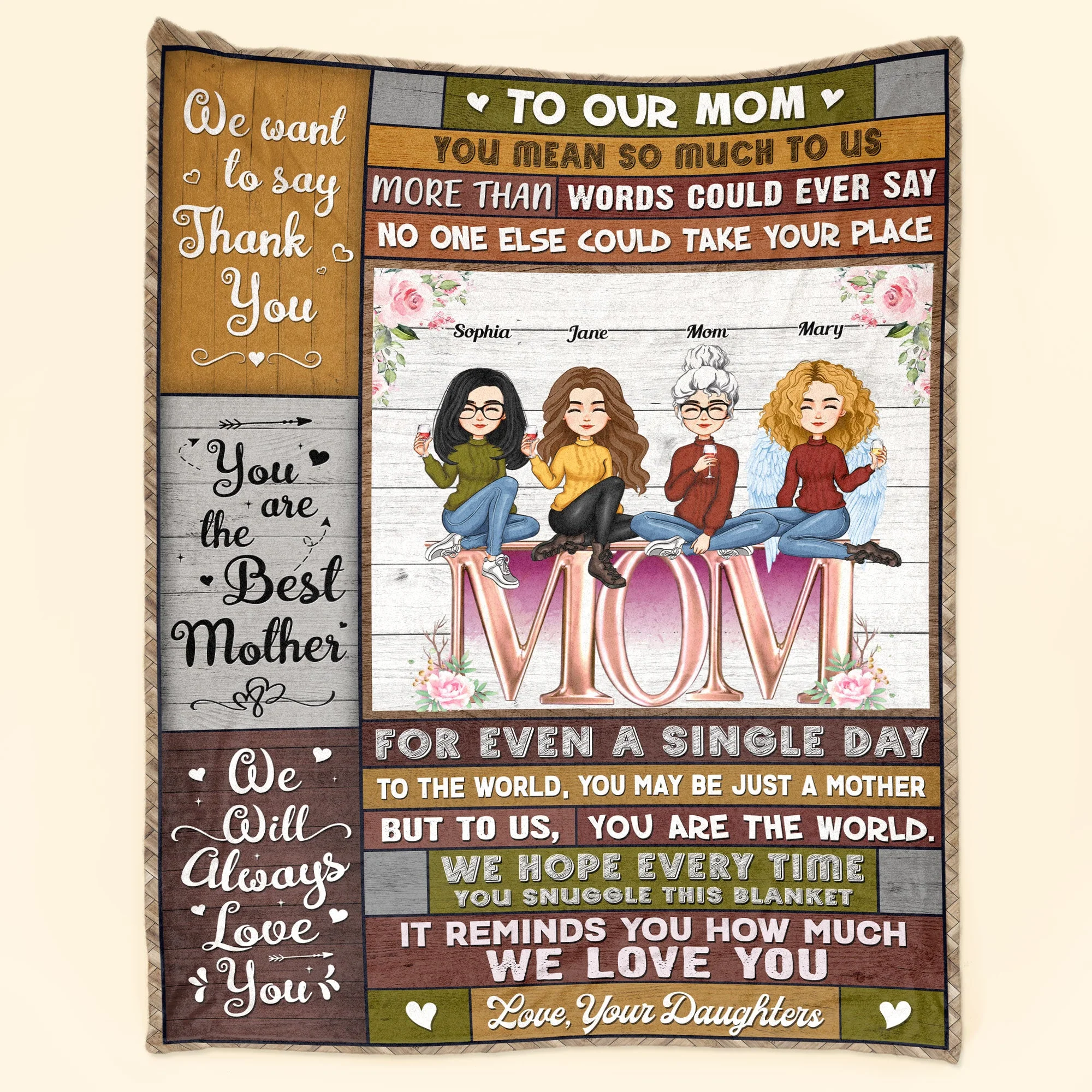 To Us You Are The World - Personalized Blanket - Image 2