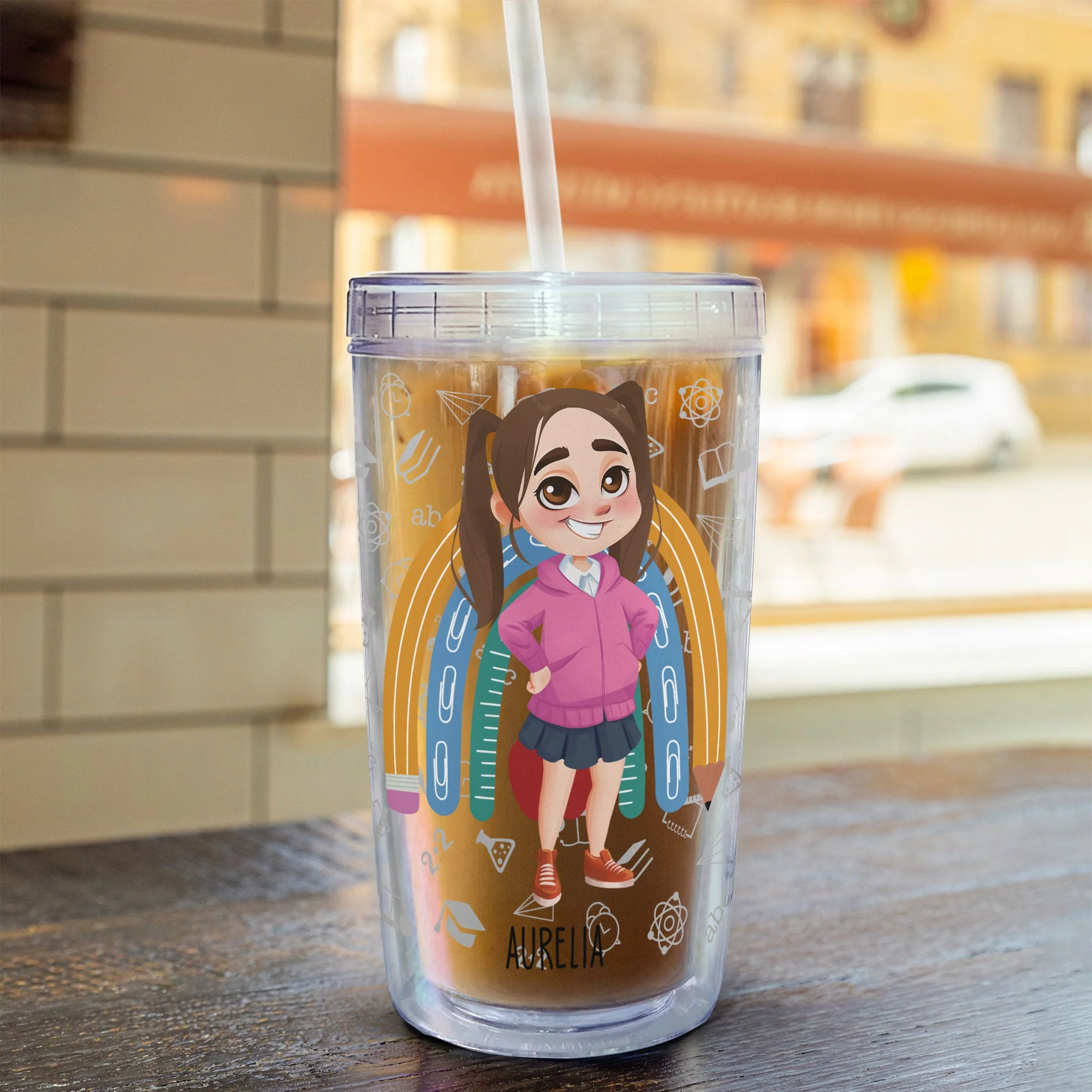 Today I Will - Personalized Acrylic Tumbler With Straw - Image 5