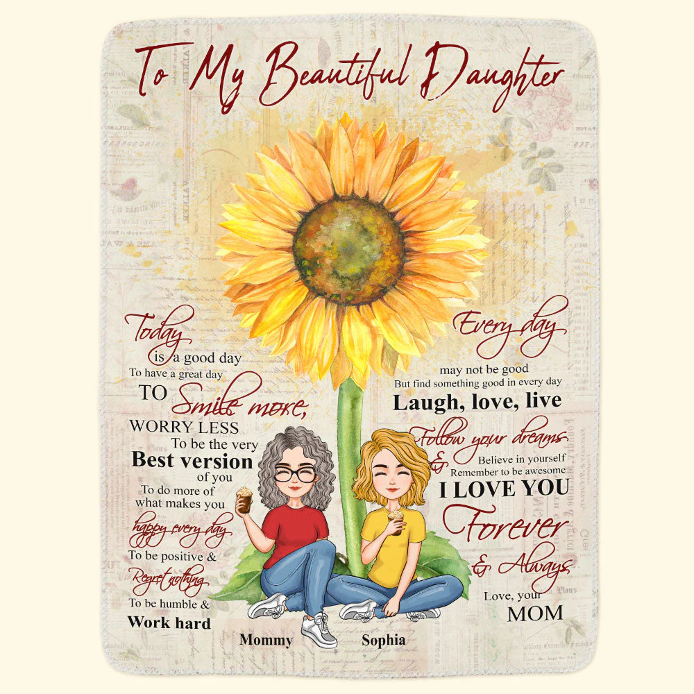 Today Is A Good Day - Personalized Blanket - Birthday, Loving Gift For Your Baby, Your Daughter - Image 3
