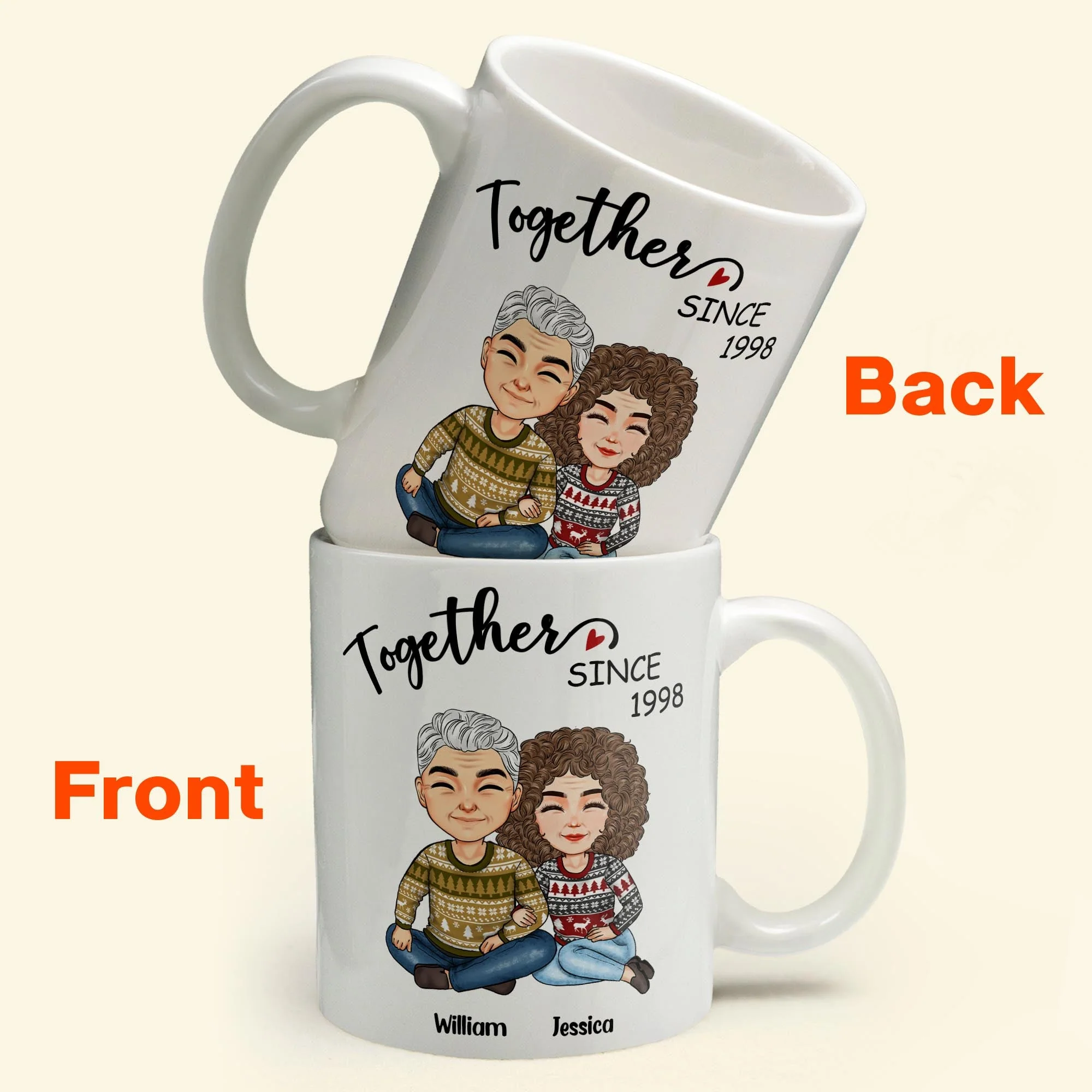 Together Husband And Wife - Personalized Mug - Christmas Gift For Husband, Wife - Gift From Sons, Daughters To Parents - Image 5