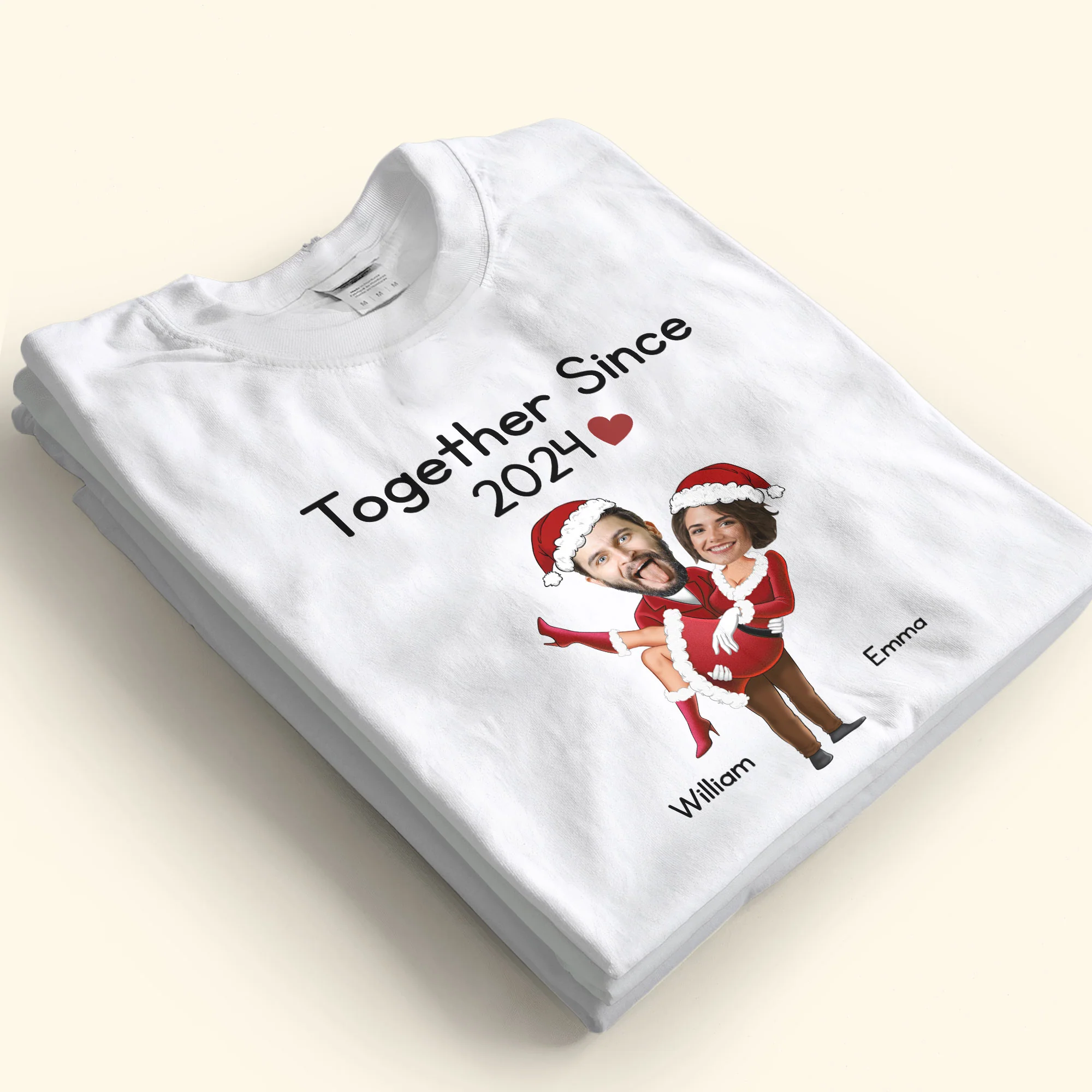 Together Since Santa Clauses - Personalized Photo Shirts - Image 2