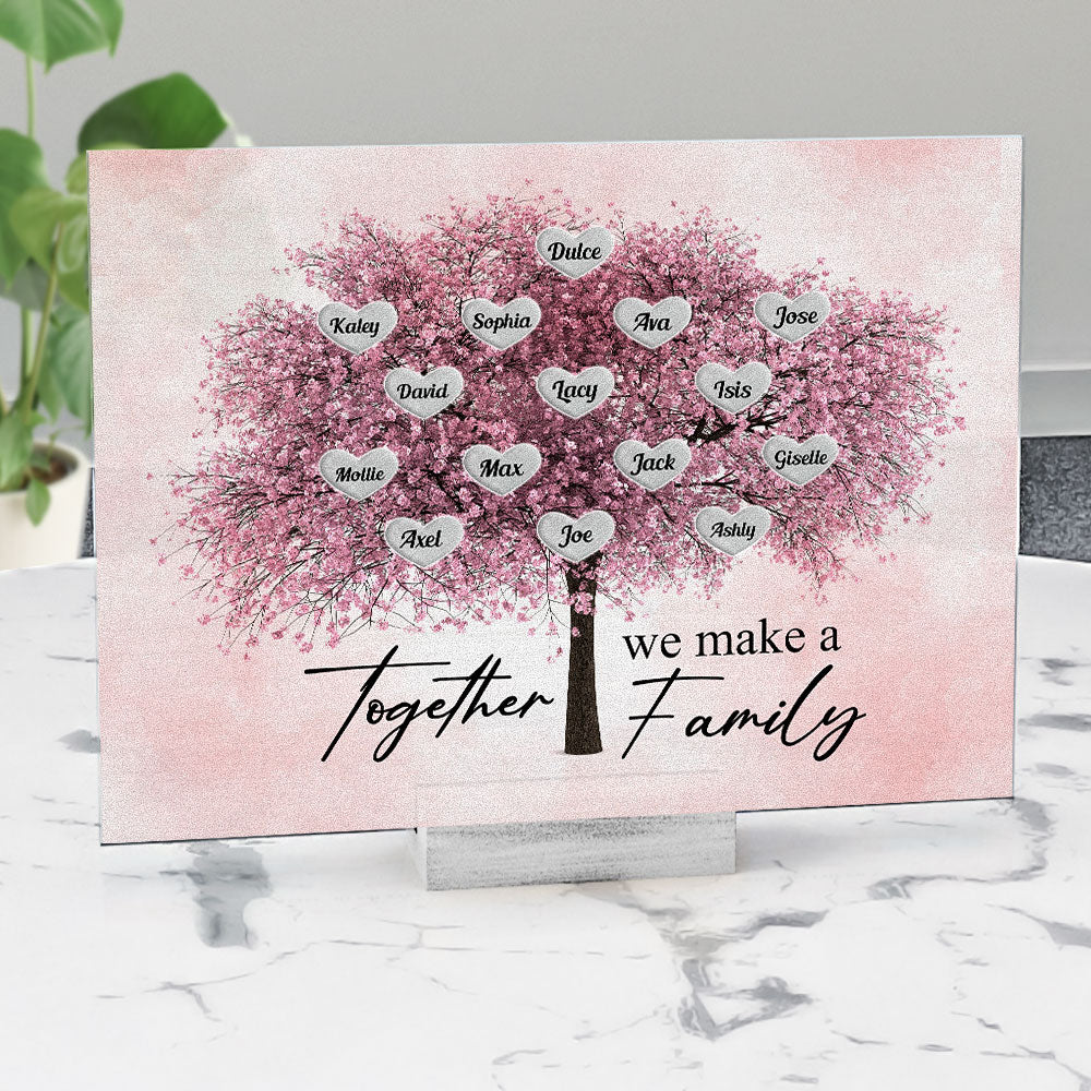 Together We Make A Family - Personalized Acrylic Plaque - Birthday, Decoration Gift For Family Members - Image 3