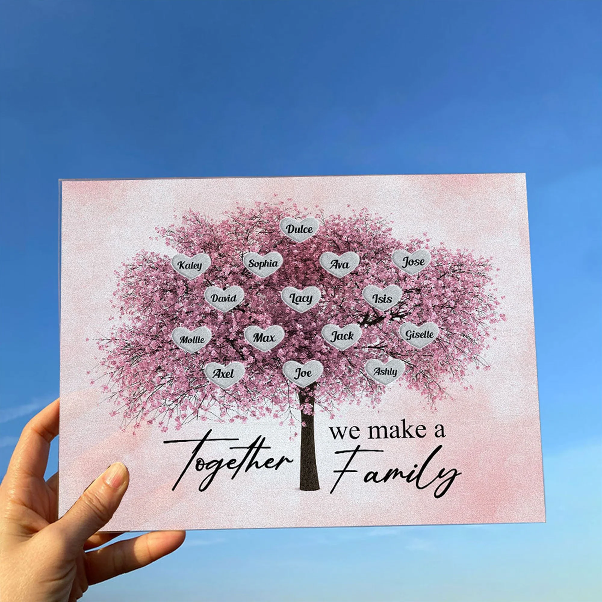 Together We Make A Family - Personalized Acrylic Plaque - Birthday, Decoration Gift For Family Members - Image 4
