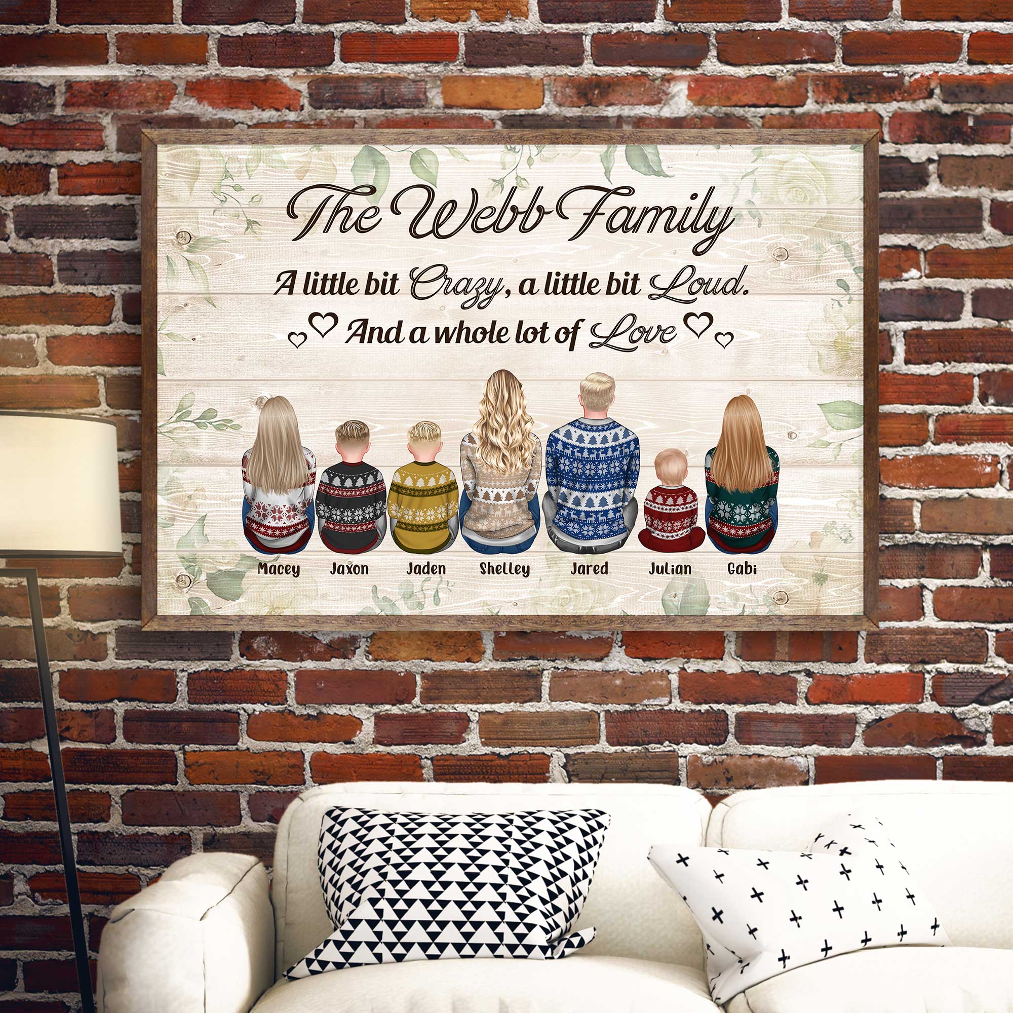 Together We Make A Family - Personalized Poster/Wrapped Canvas - Christmas Gift For Family - Image 3