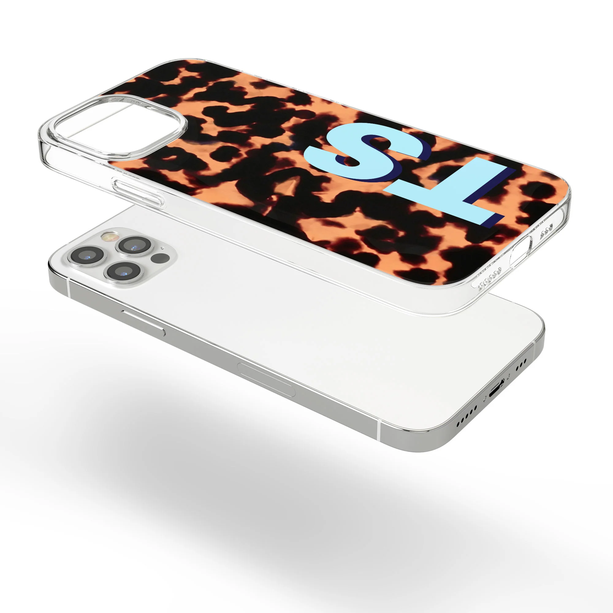 Tortoise Pattern Monogram Shadow Initials - Personalized Phone Case - Image 7