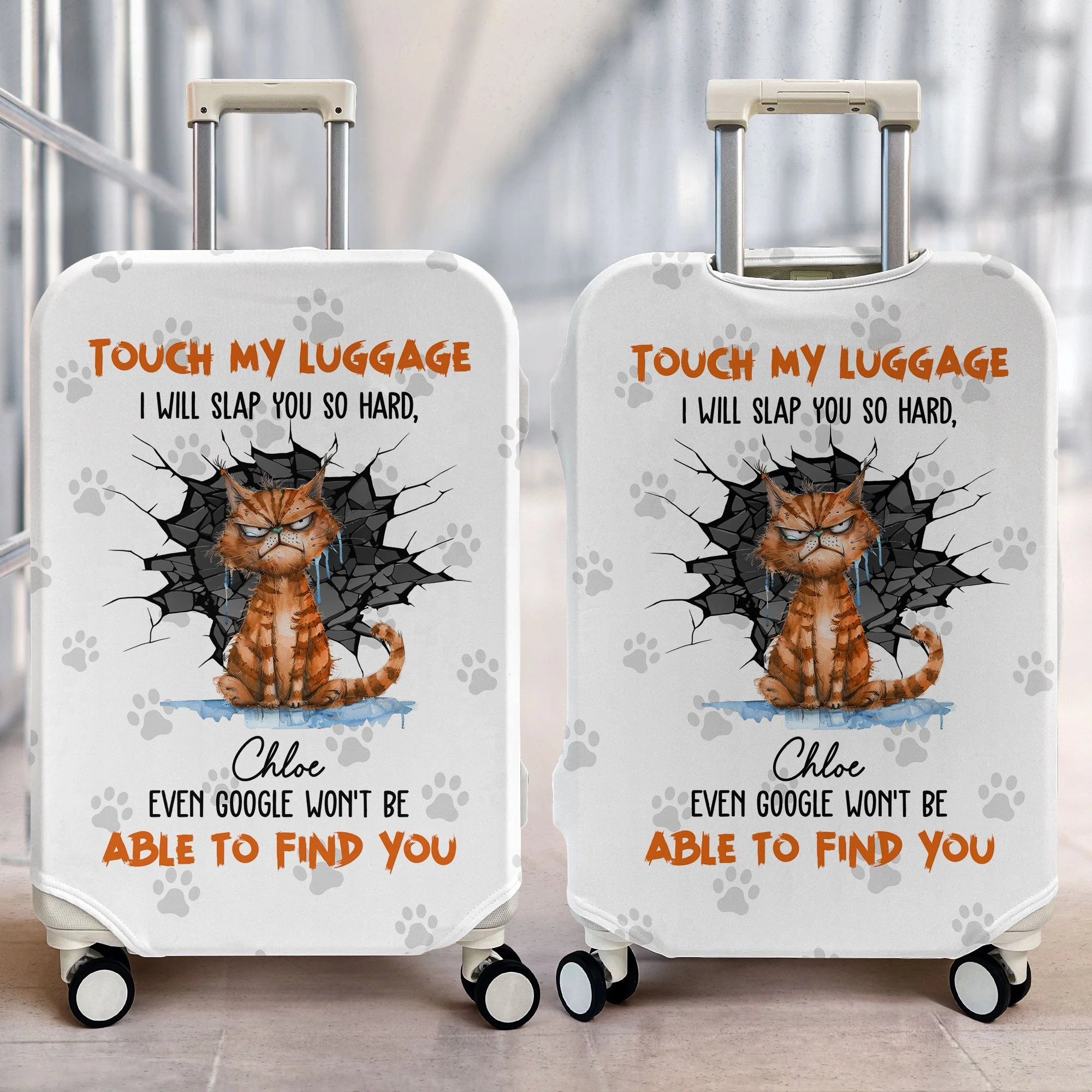 Touch My Luggage - Personalized Luggage Cover - Image 2