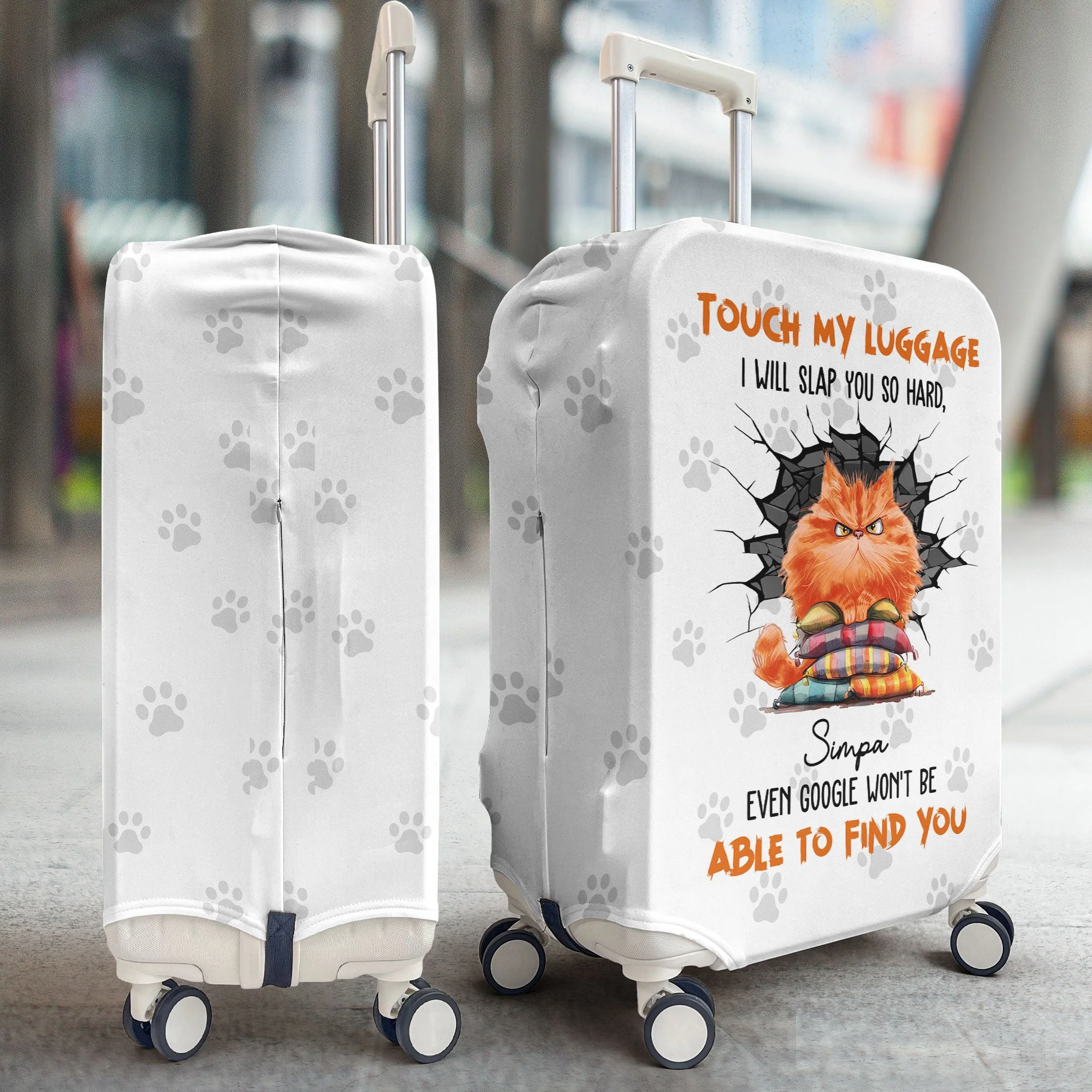 Touch My Luggage - Personalized Luggage Cover - Image 3