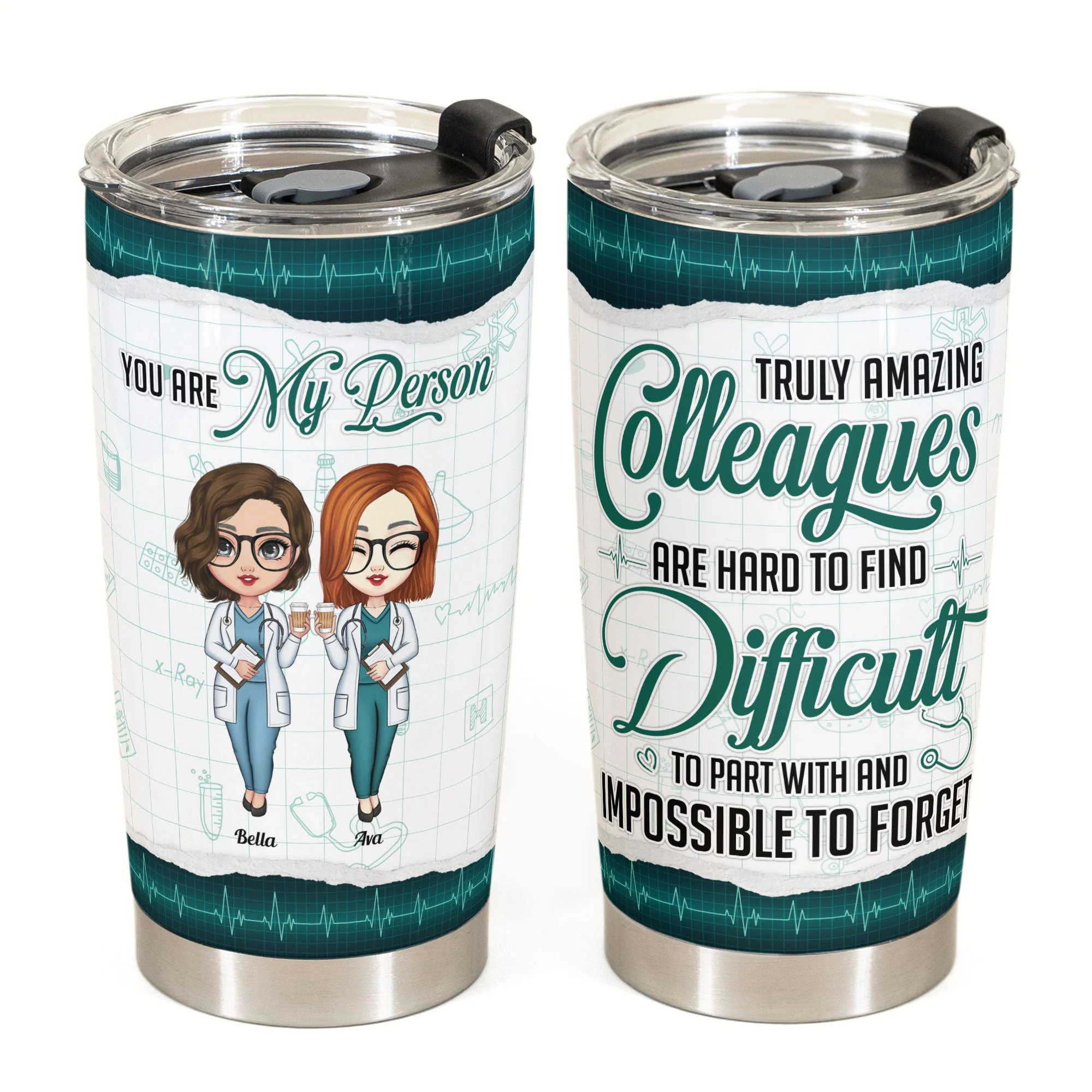 Truly Amazing Colleagues Are Impossible To Forget - Personalized Tumbler Cup- Gift For Nurse, Doctor, Colleagues, Resident - Image 2