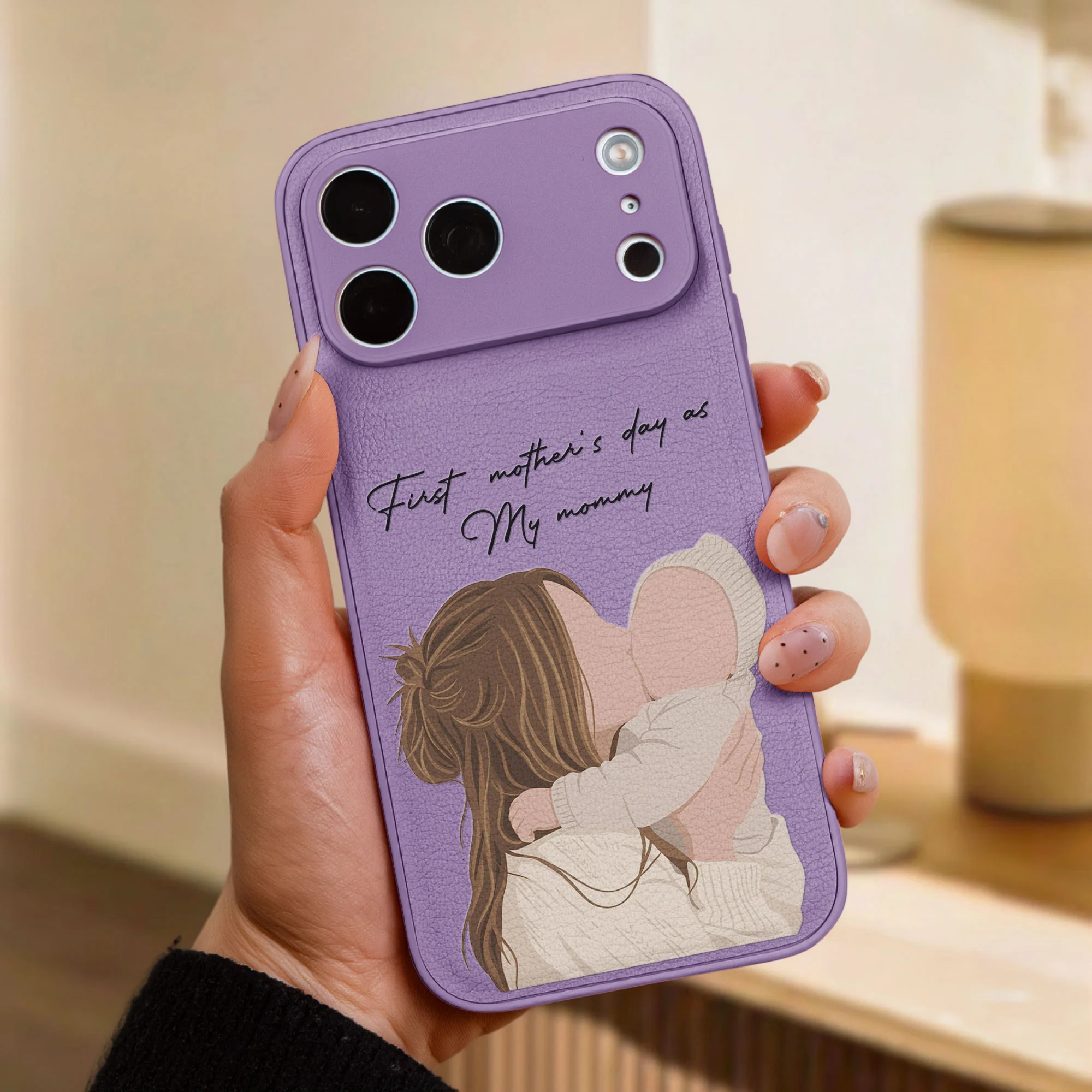 Turn Photo Into Faceless Art - For Mom, Daughter, 1st Mother's Day Gift - Personalized Phone Case - Image 2