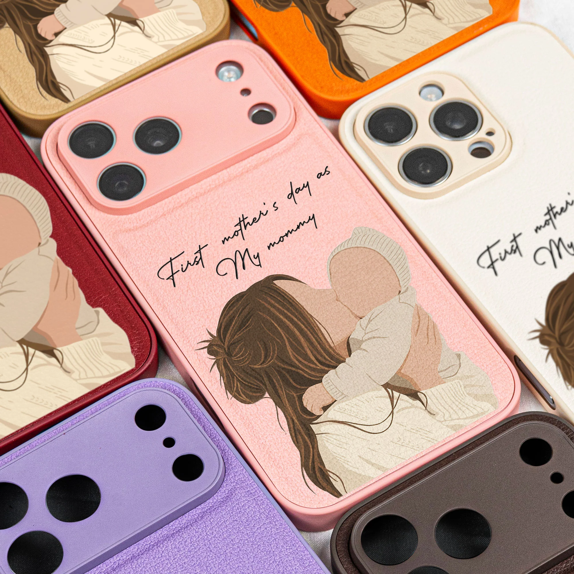 Turn Photo Into Faceless Art - For Mom, Daughter, 1st Mother's Day Gift - Personalized Phone Case - Image 4