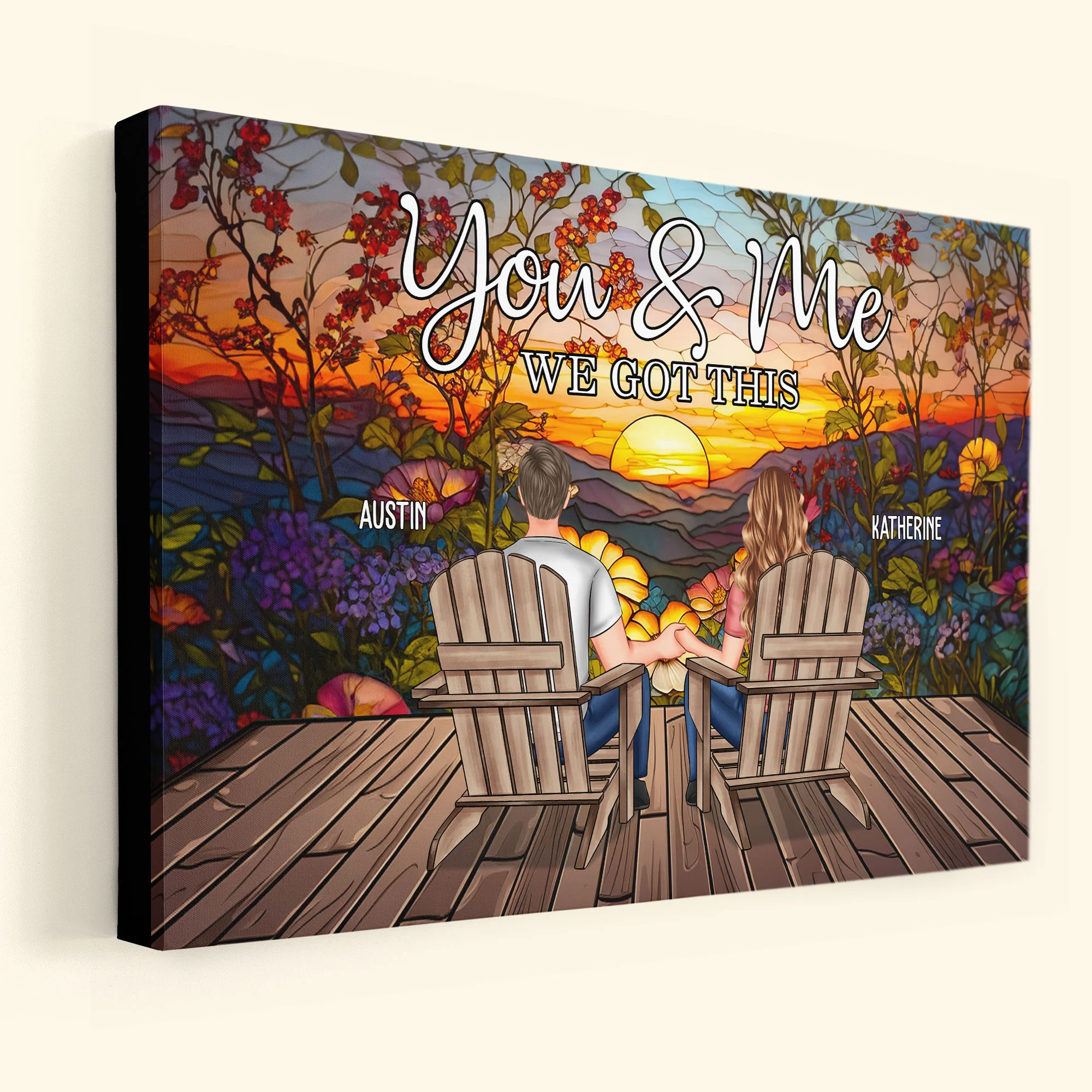 Turn Your Love Into Art You & Me We Got This - Personalized Wrapped Canvas - Image 4